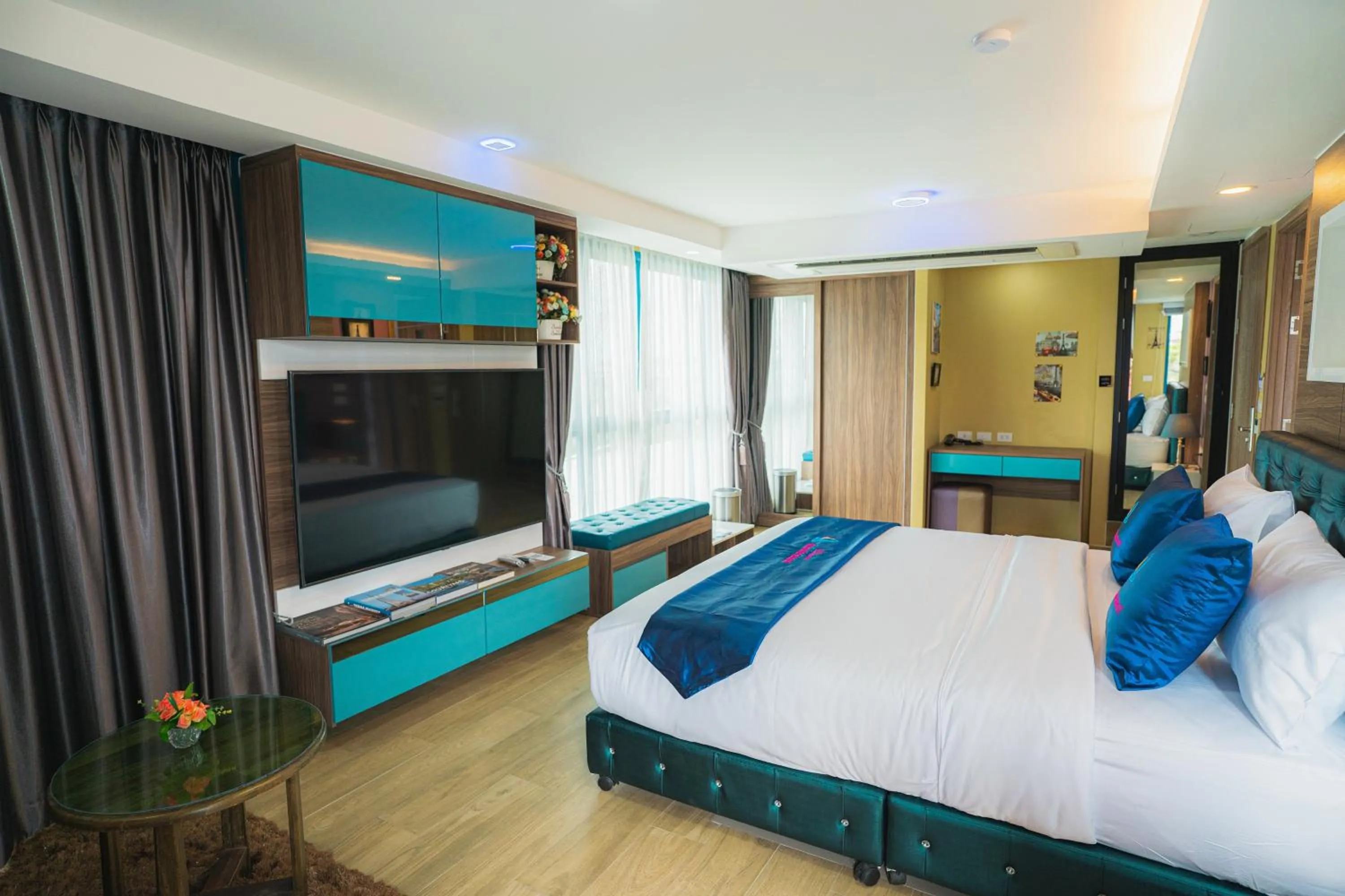 Bed in BlueTel Re'sidencE Bangkok IMPACT บลูเทล เรซิดองส์ กรุงเทพ อิมแพค