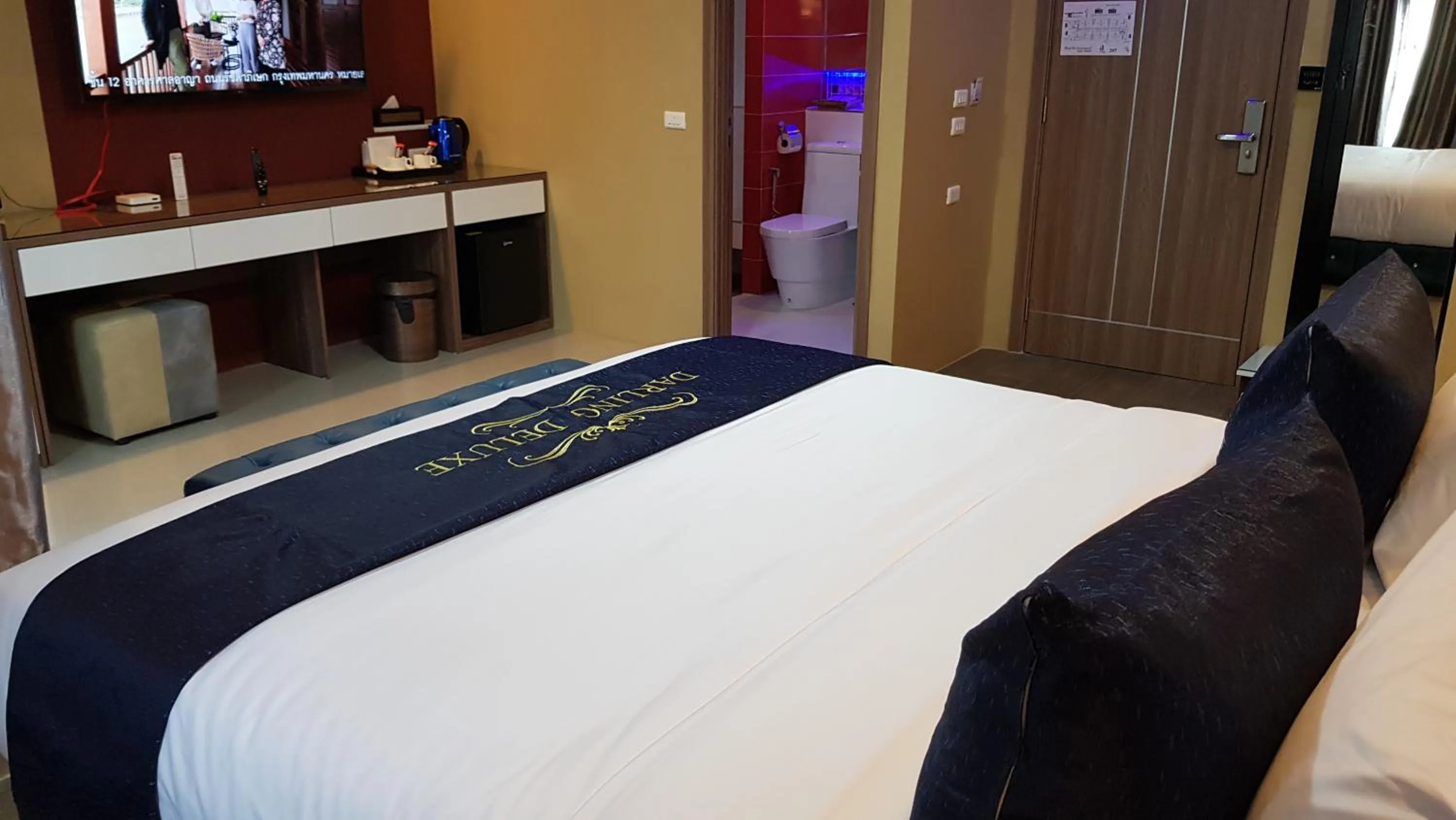 Bed in BlueTel Re'sidencE Bangkok IMPACT บลูเทล เรซิดองส์ กรุงเทพ อิมแพค