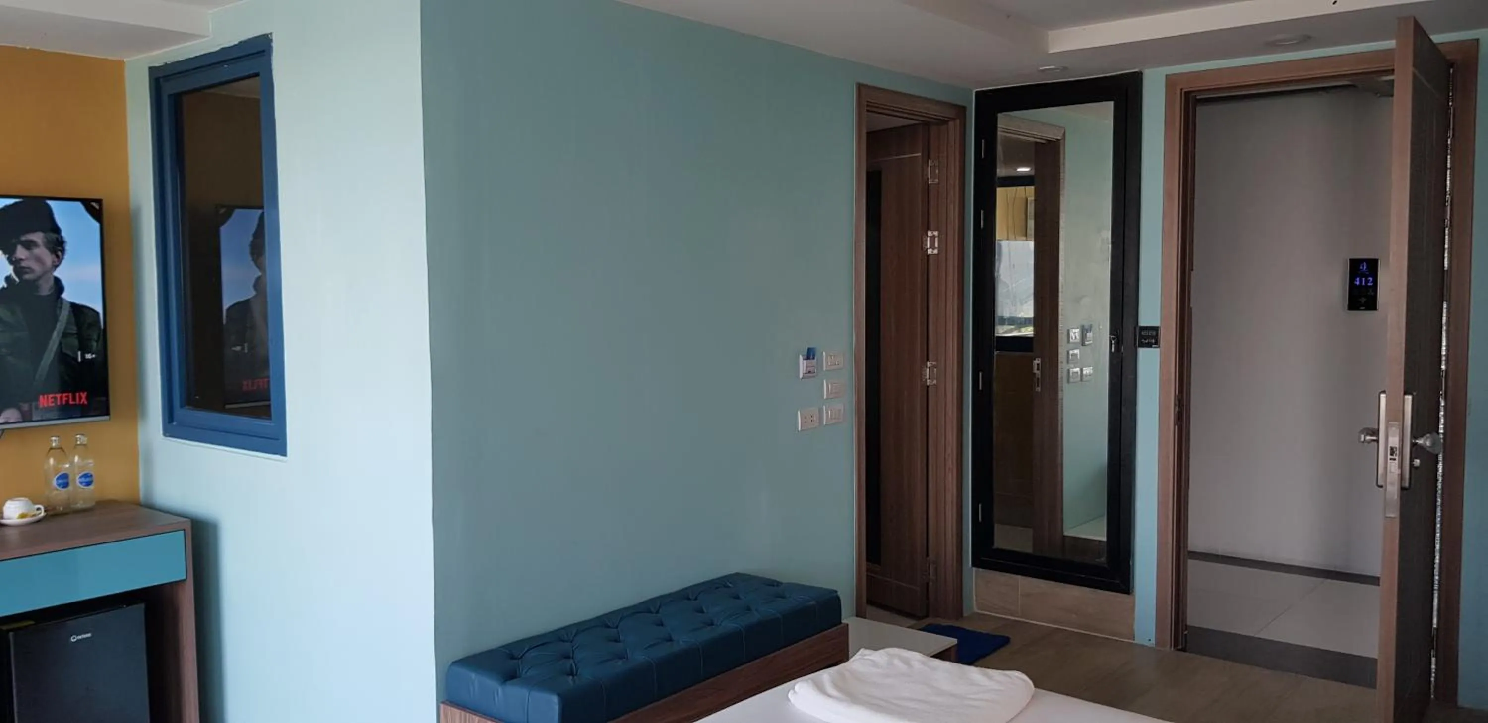 Bed in BlueTel Re'sidencE Bangkok IMPACT บลูเทล เรซิดองส์ กรุงเทพ อิมแพค