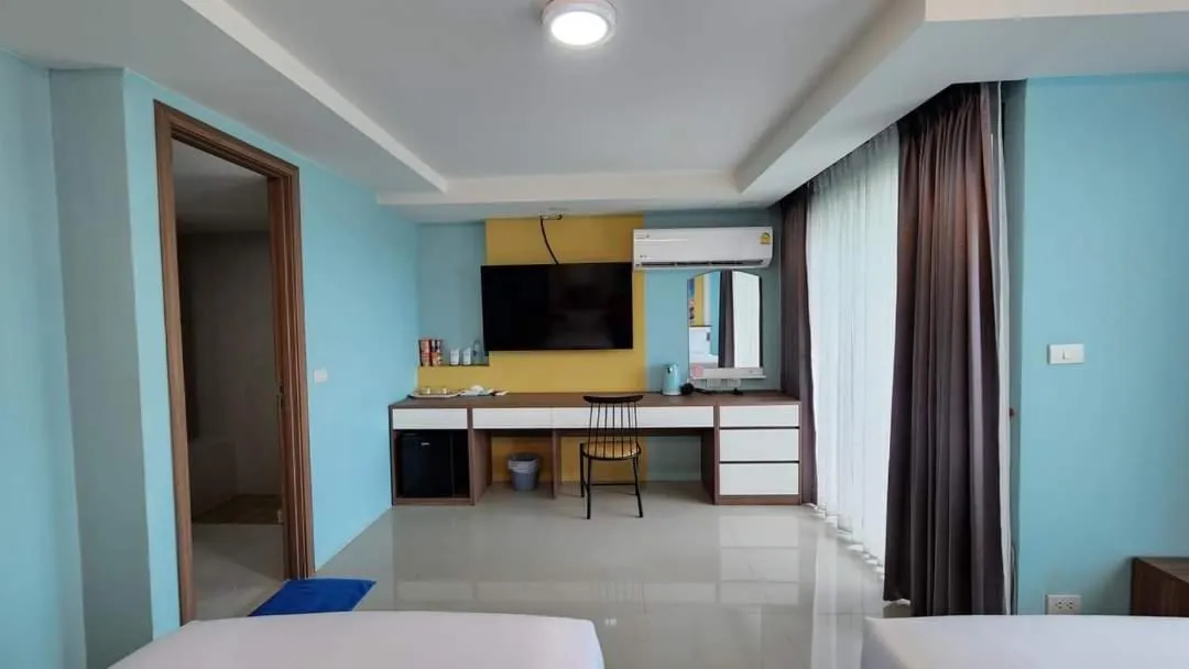 Bed in BlueTel Re'sidencE Bangkok IMPACT บลูเทล เรซิดองส์ กรุงเทพ อิมแพค