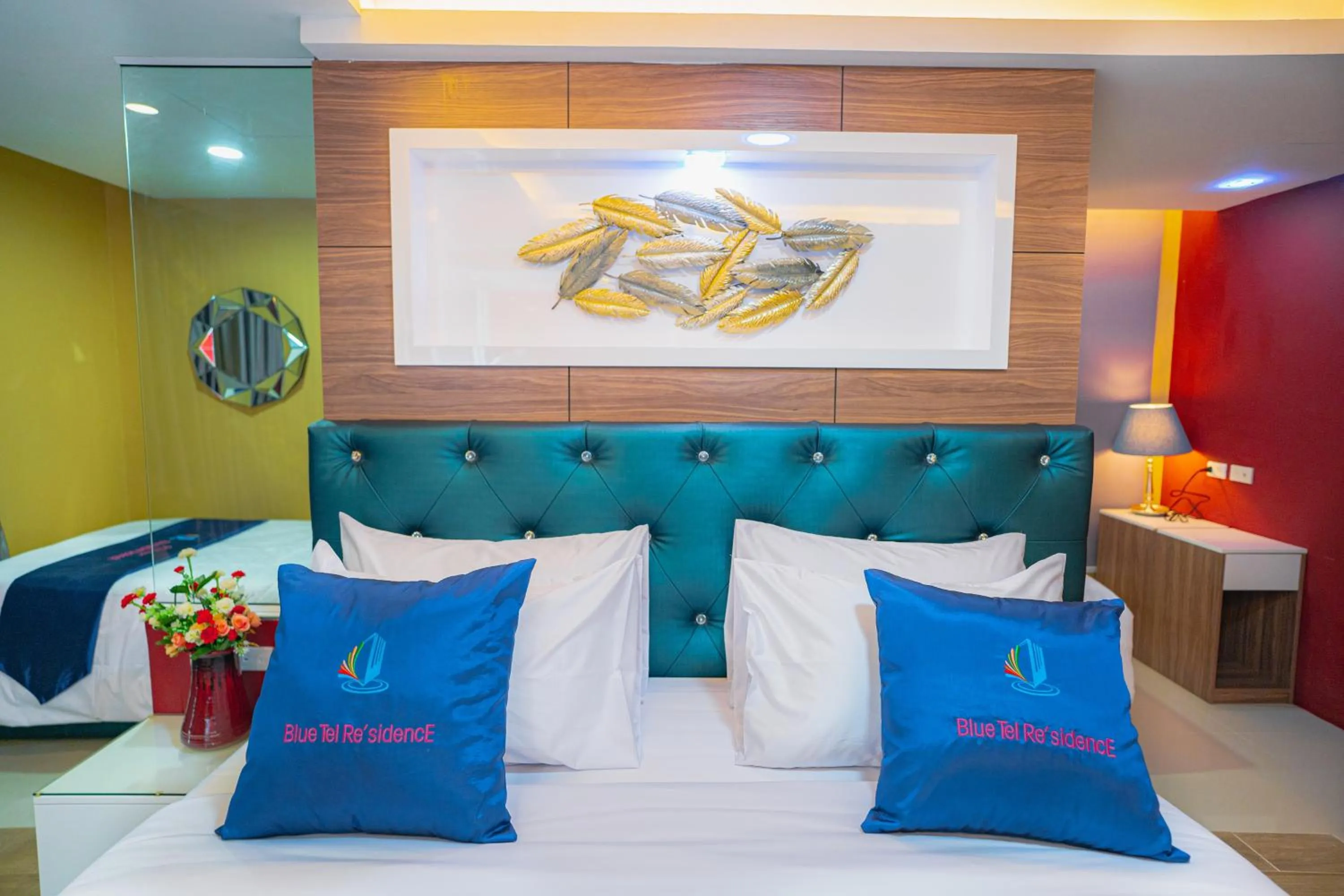 Bed in BlueTel Re'sidencE Bangkok IMPACT บลูเทล เรซิดองส์ กรุงเทพ อิมแพค