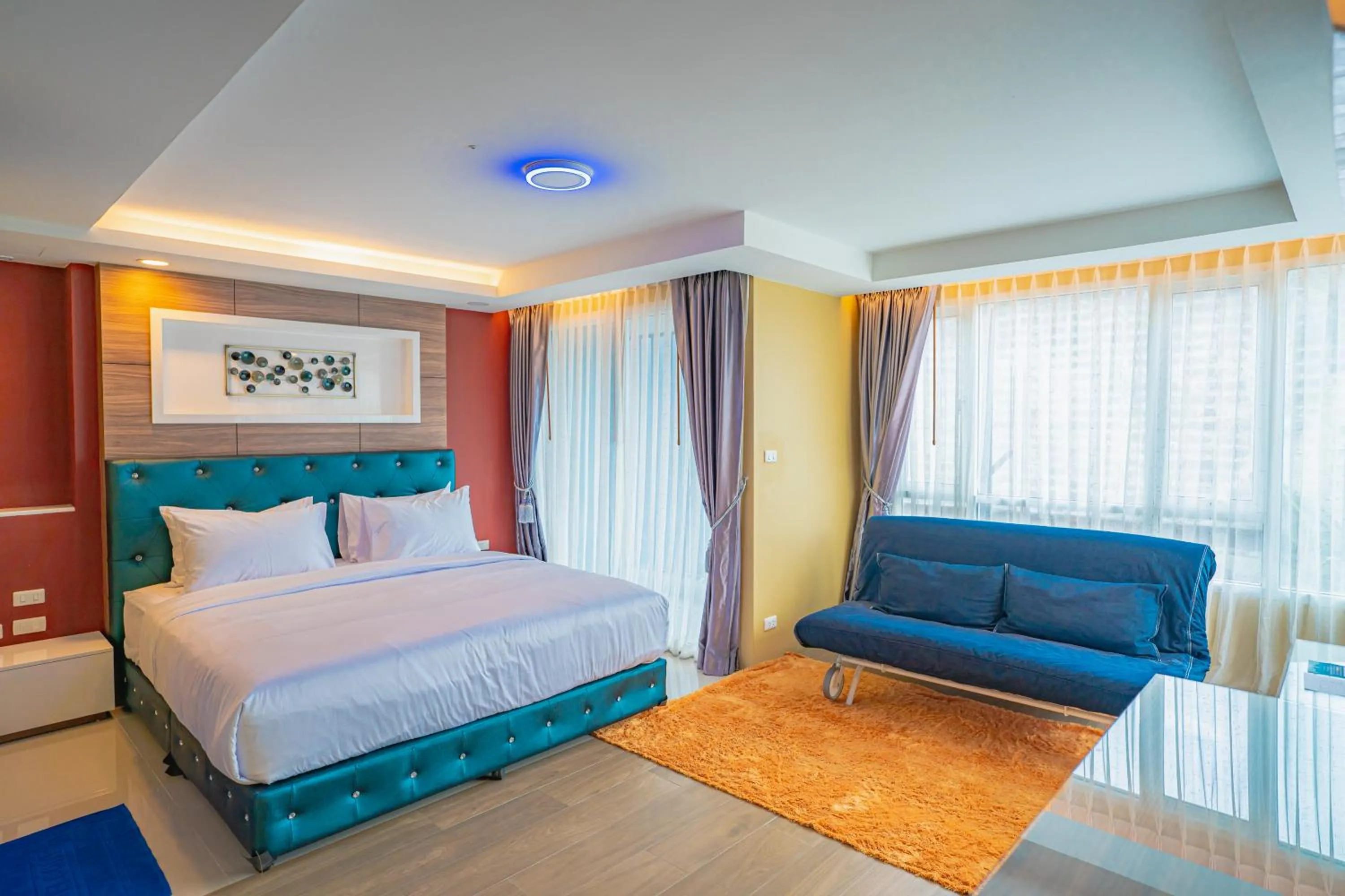 Bed in BlueTel Re'sidencE Bangkok IMPACT บลูเทล เรซิดองส์ กรุงเทพ อิมแพค