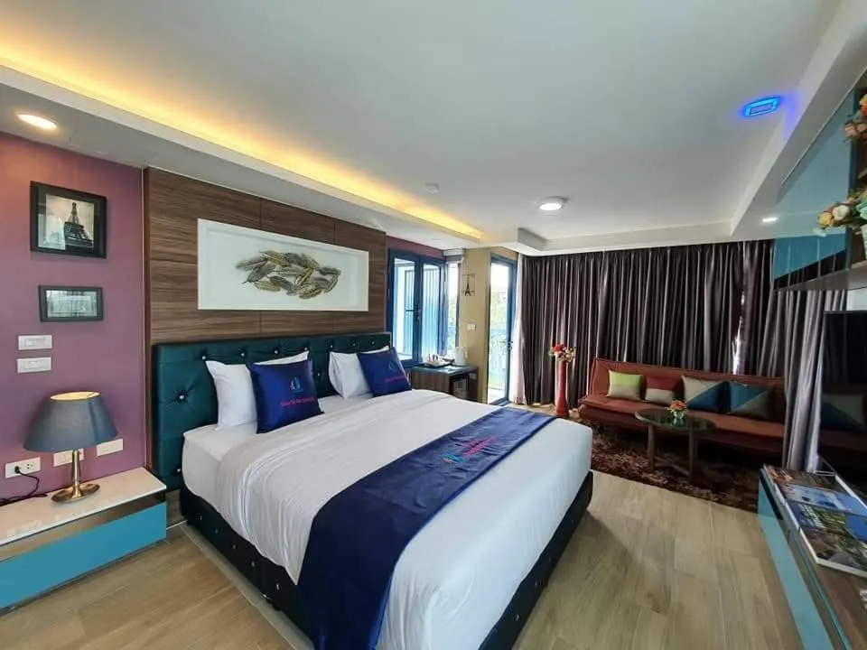 Coffee/tea facilities, Bed in BlueTel Re'sidencE Bangkok IMPACT บลูเทล เรซิดองส์ กรุงเทพ อิมแพค