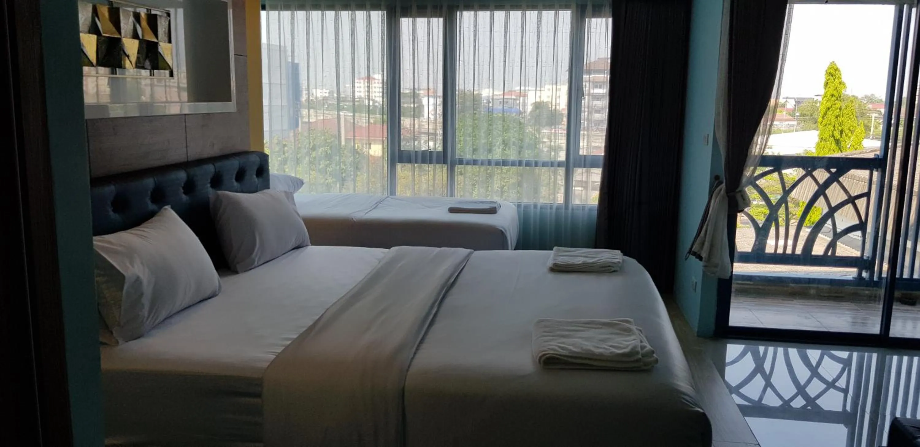 Bed in BlueTel Re'sidencE Bangkok IMPACT บลูเทล เรซิดองส์ กรุงเทพ อิมแพค