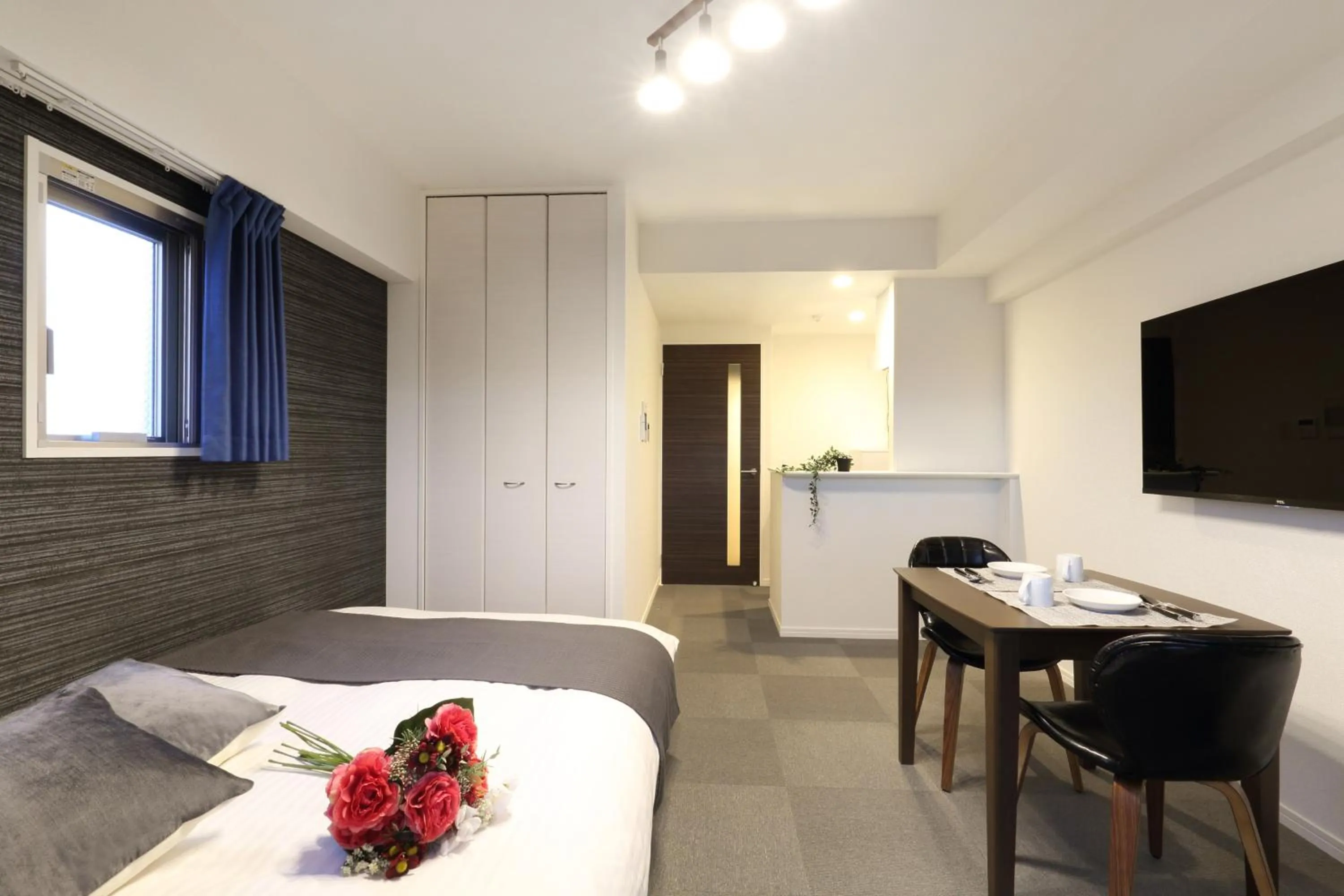 Bed in The Grand Residence Hotel Hakata