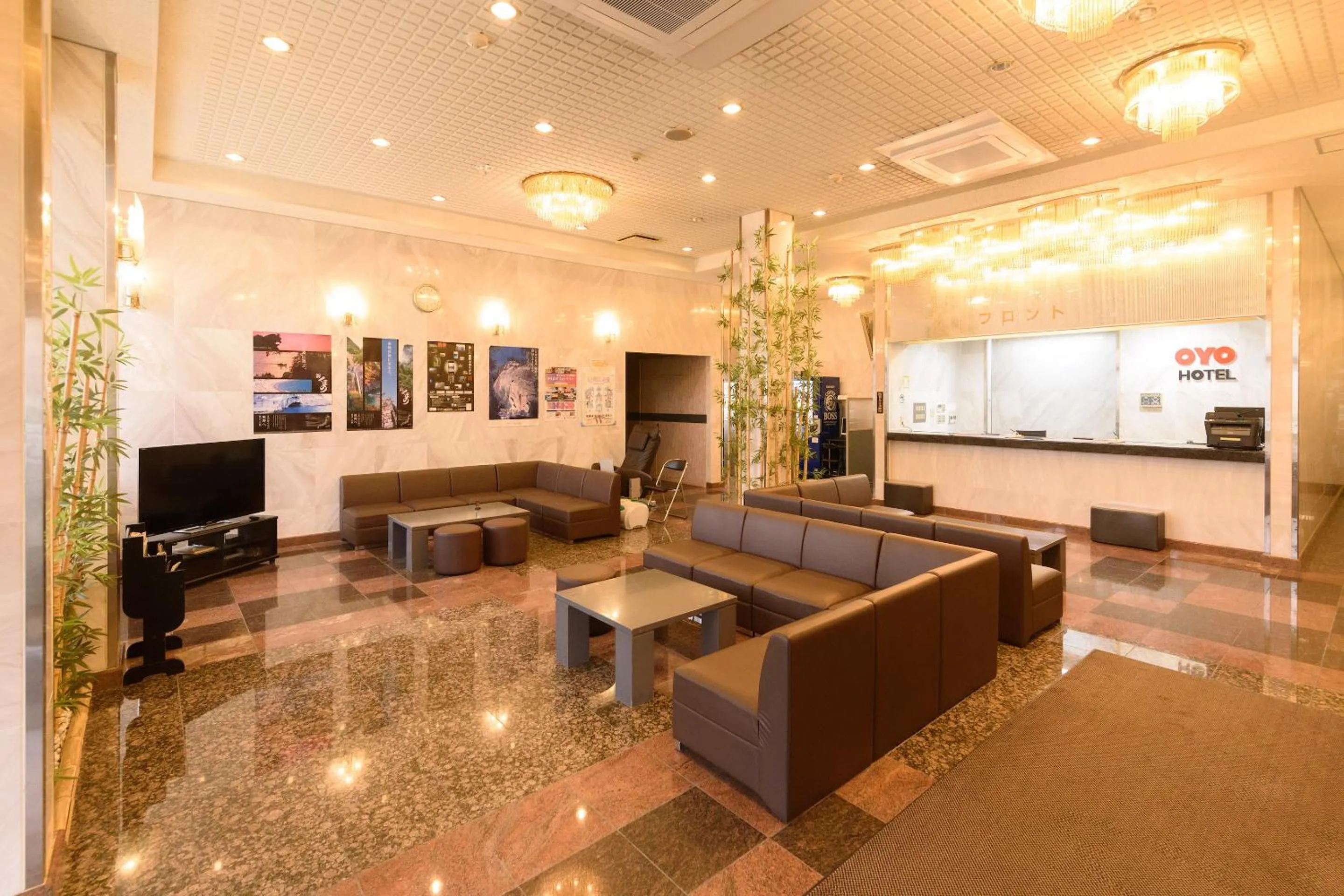 Seating area in Business Hotel Kawakami