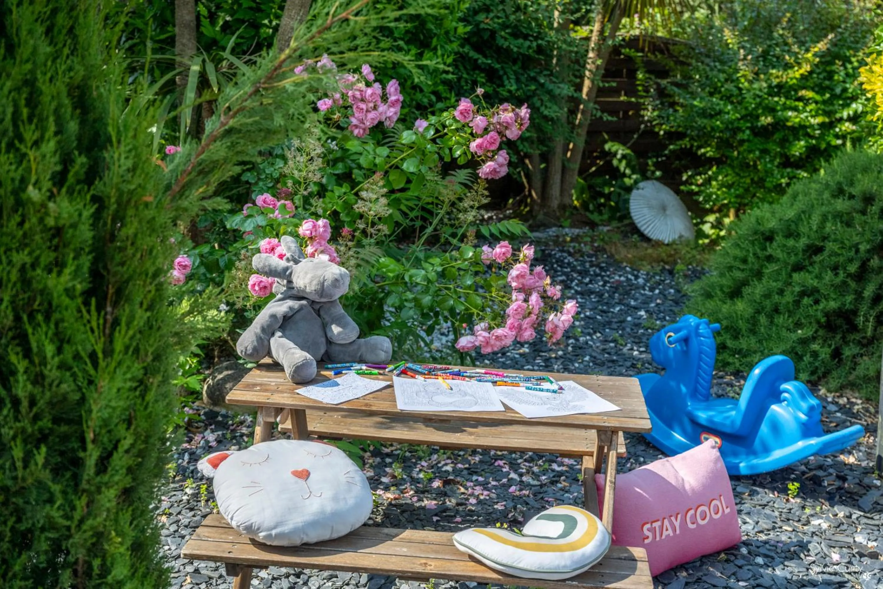 Children play ground in Hotel La Roseraie