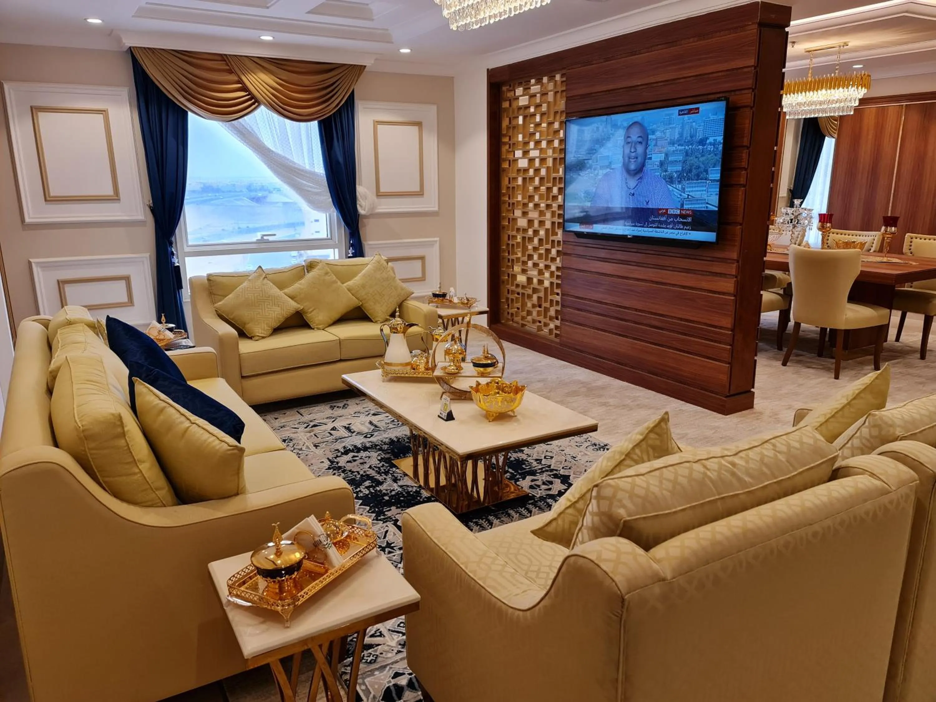 Communal lounge/ TV room in Holiday Villa Hail