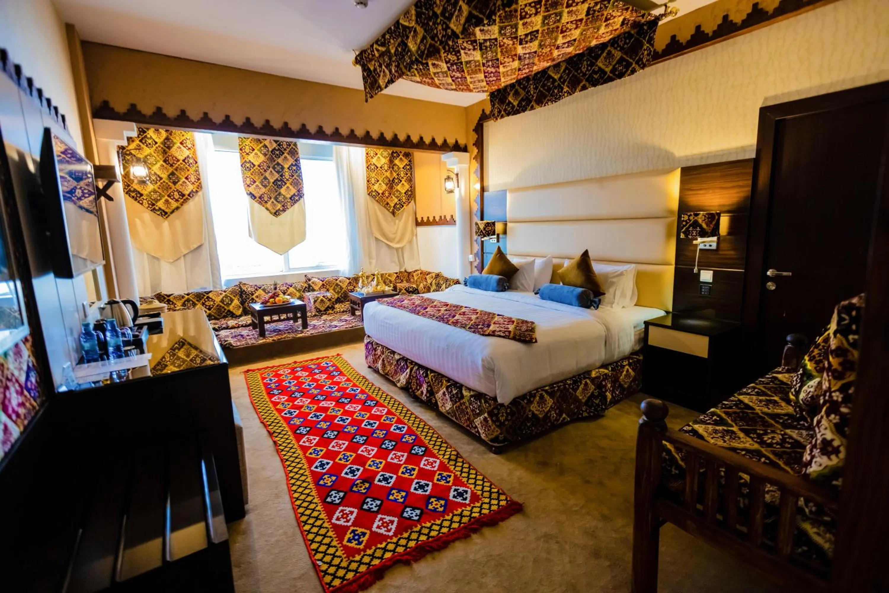 Living room, Bed in Holiday Villa Hail