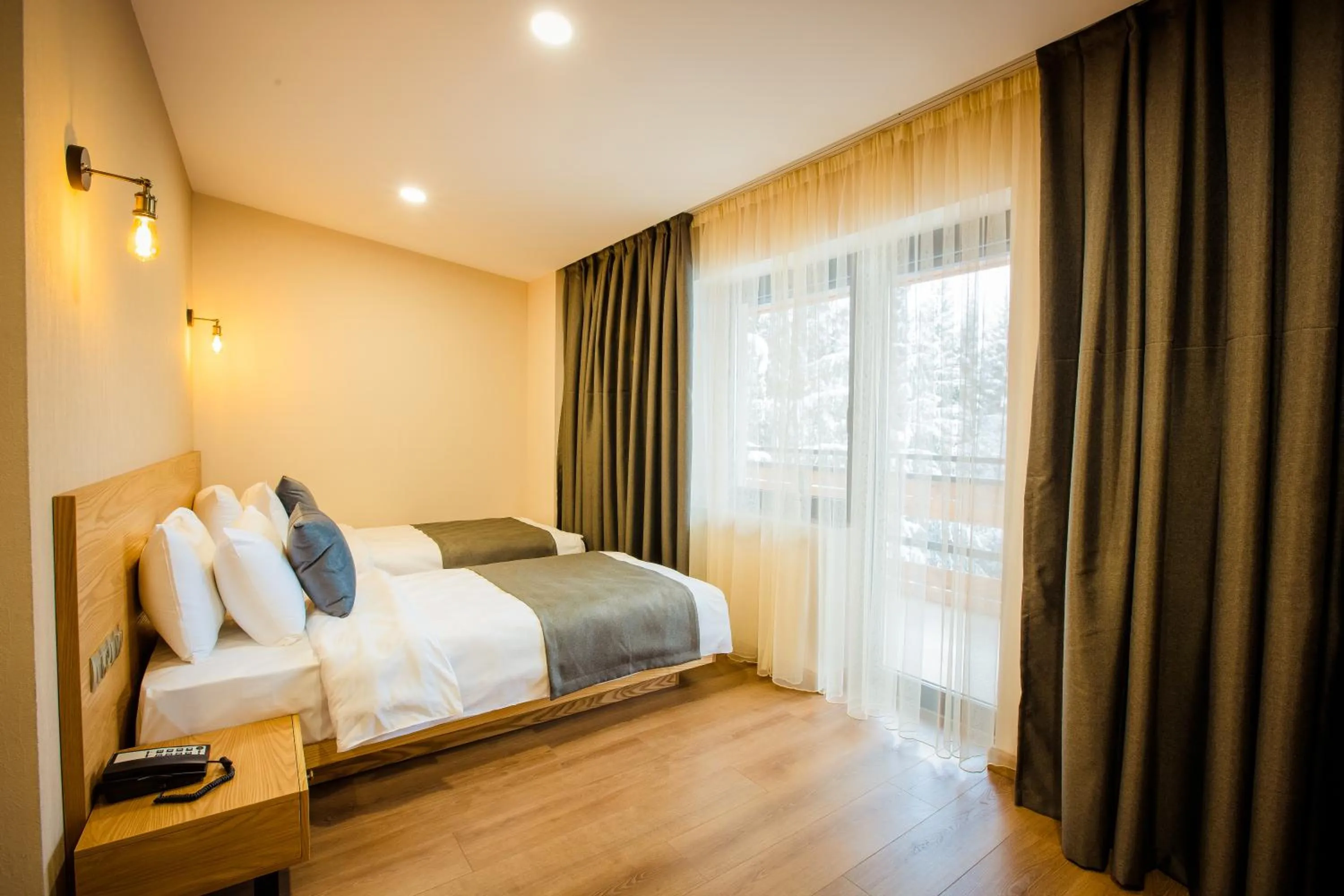 Twin Room with Garden View in Bakuriani Inn