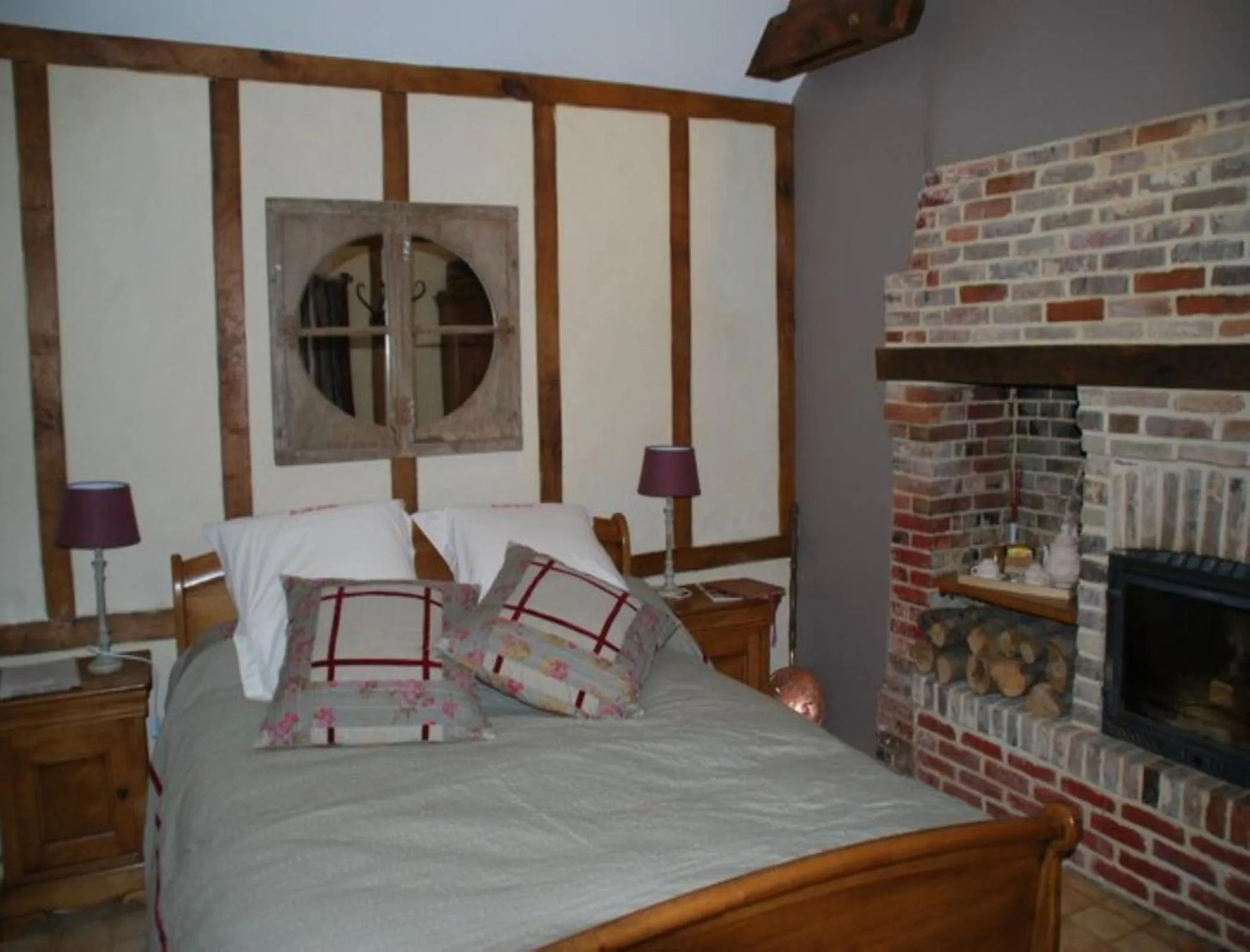 Bed in Chambres d'hôtes La Petite Flambée