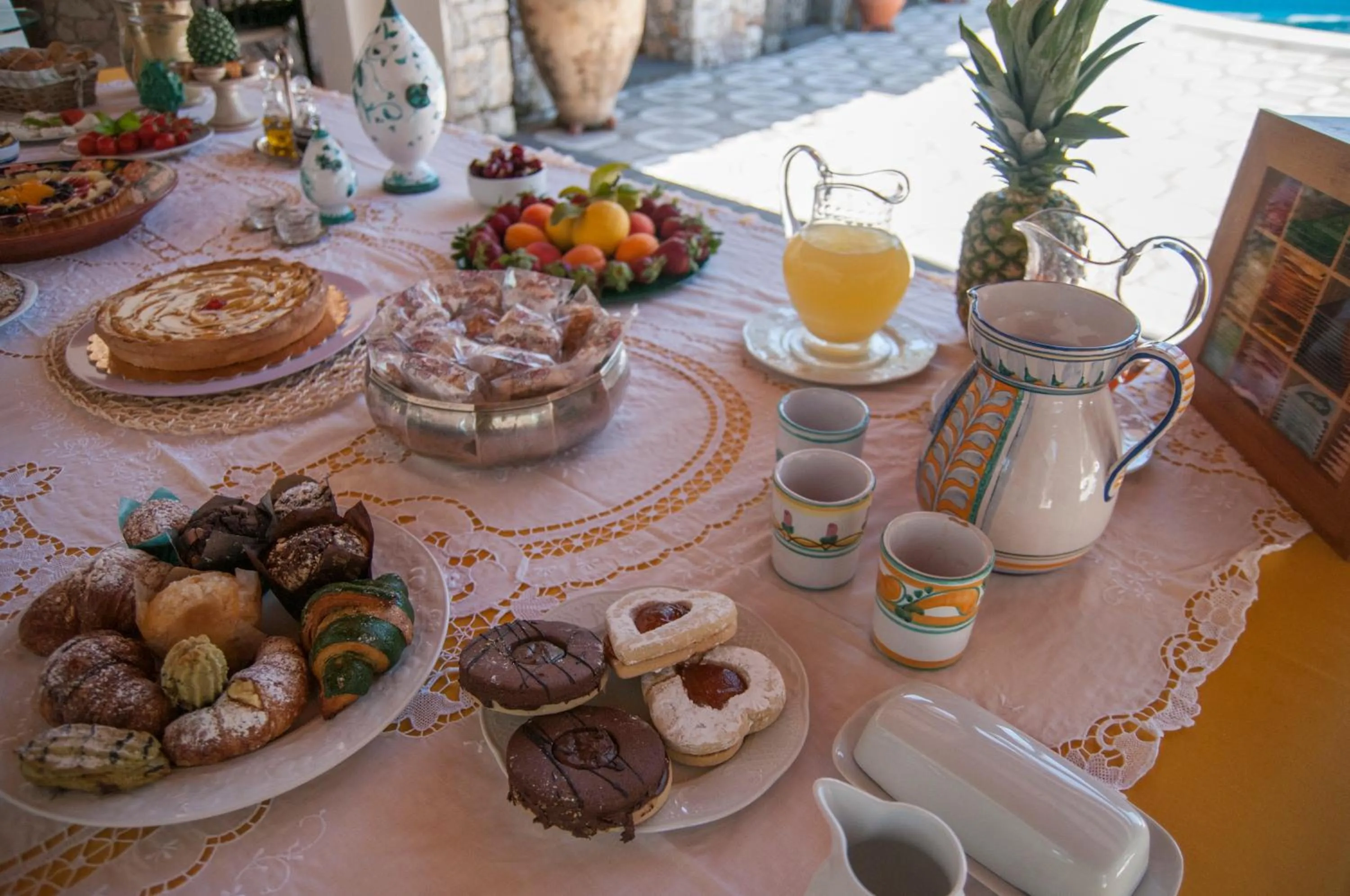 Food and drinks in B&B La Villa