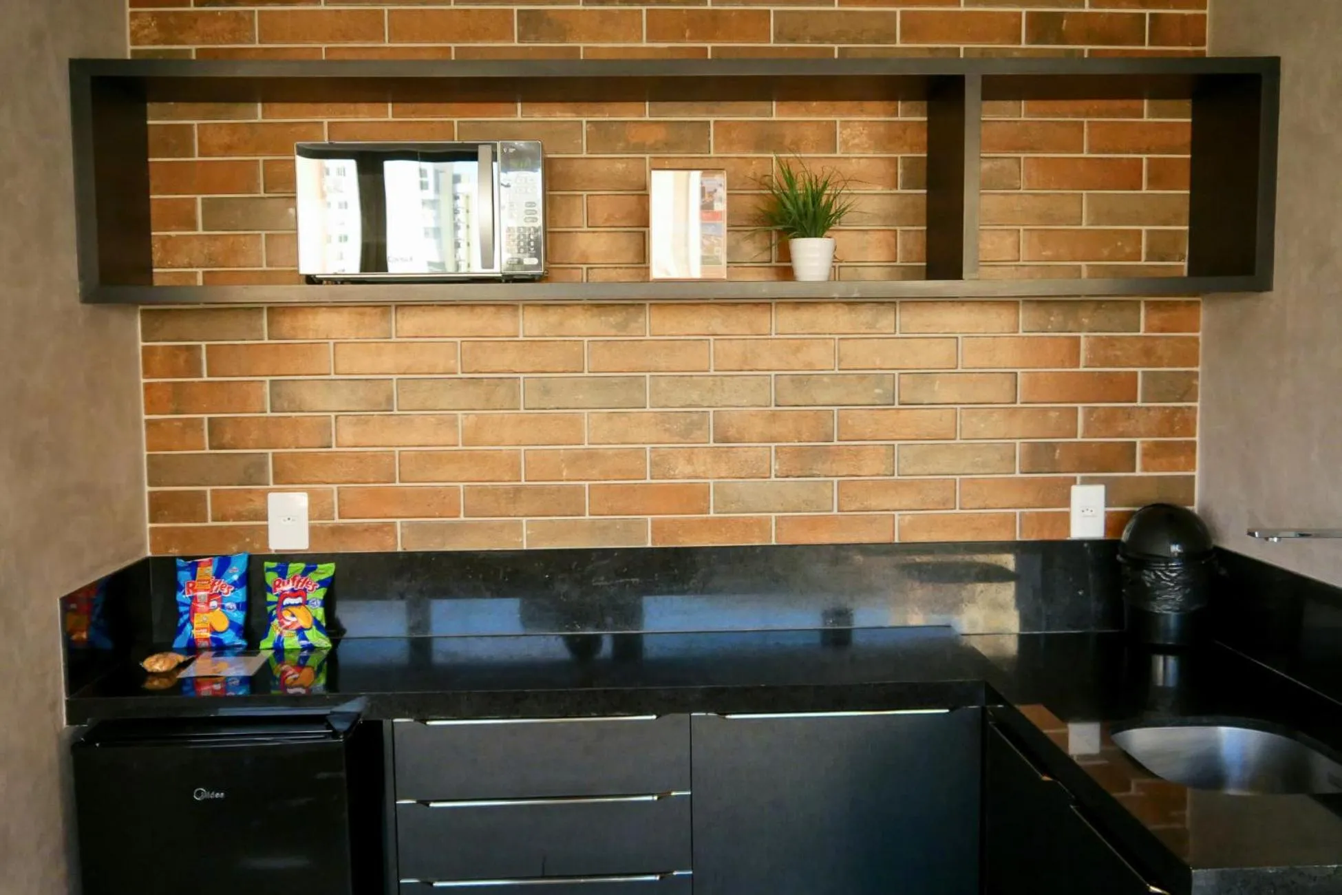 Kitchen or kitchenette in Reserva Madero Loft Natal Hotel