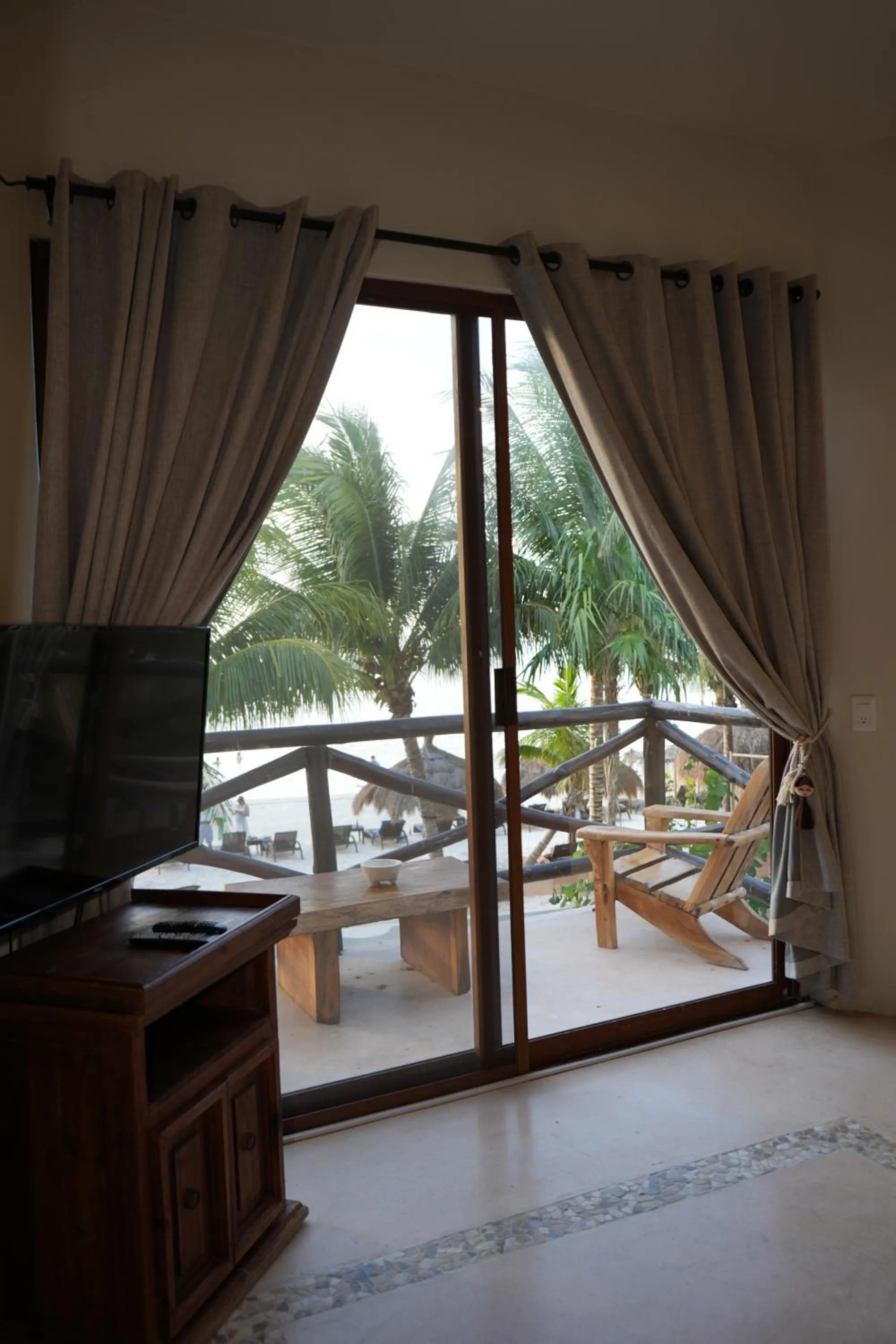 Balcony/Terrace in Hotel Boutique La Puerta Azul Beachfront - Adults Only