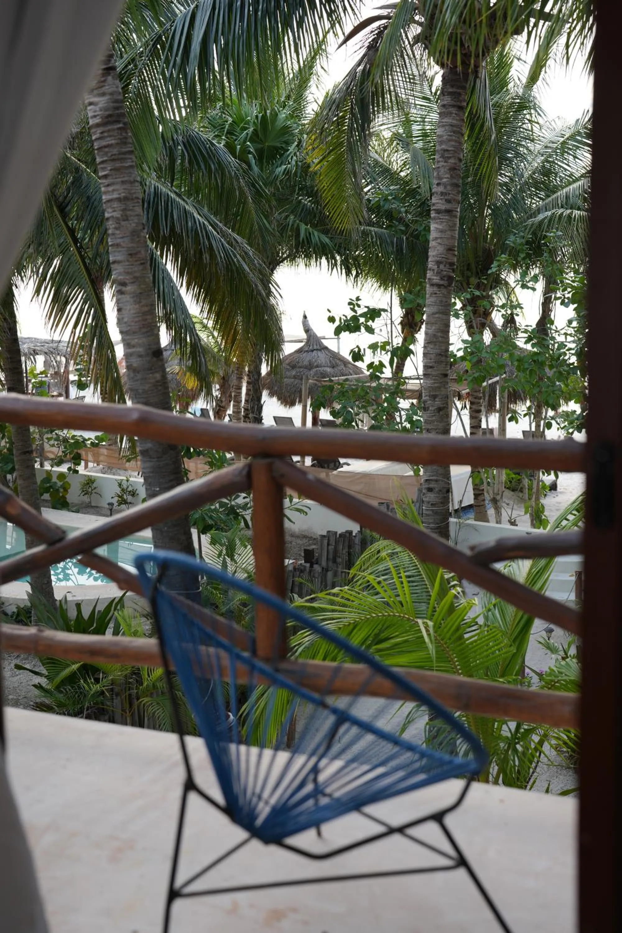Balcony/Terrace in Hotel Boutique La Puerta Azul Beachfront - Adults Only