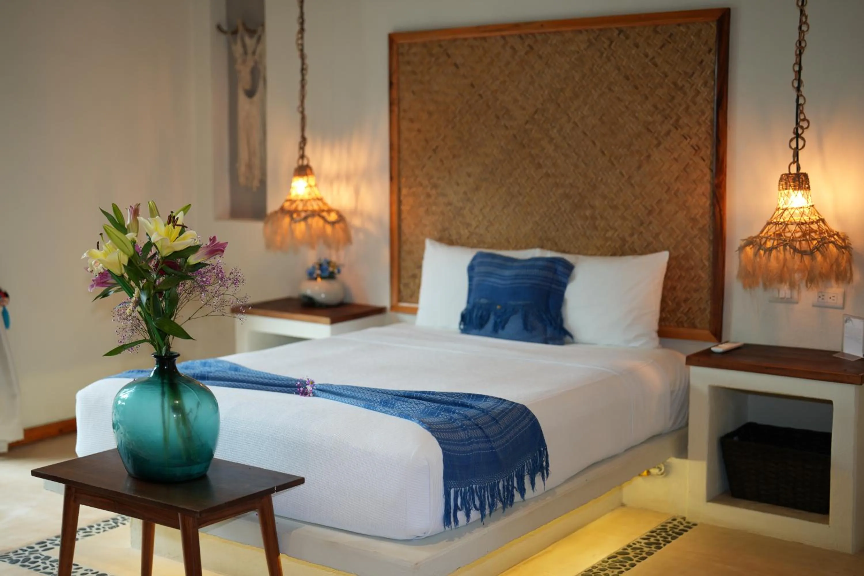 Bedroom, Bed in Hotel Boutique La Puerta Azul Beachfront - Adults Only