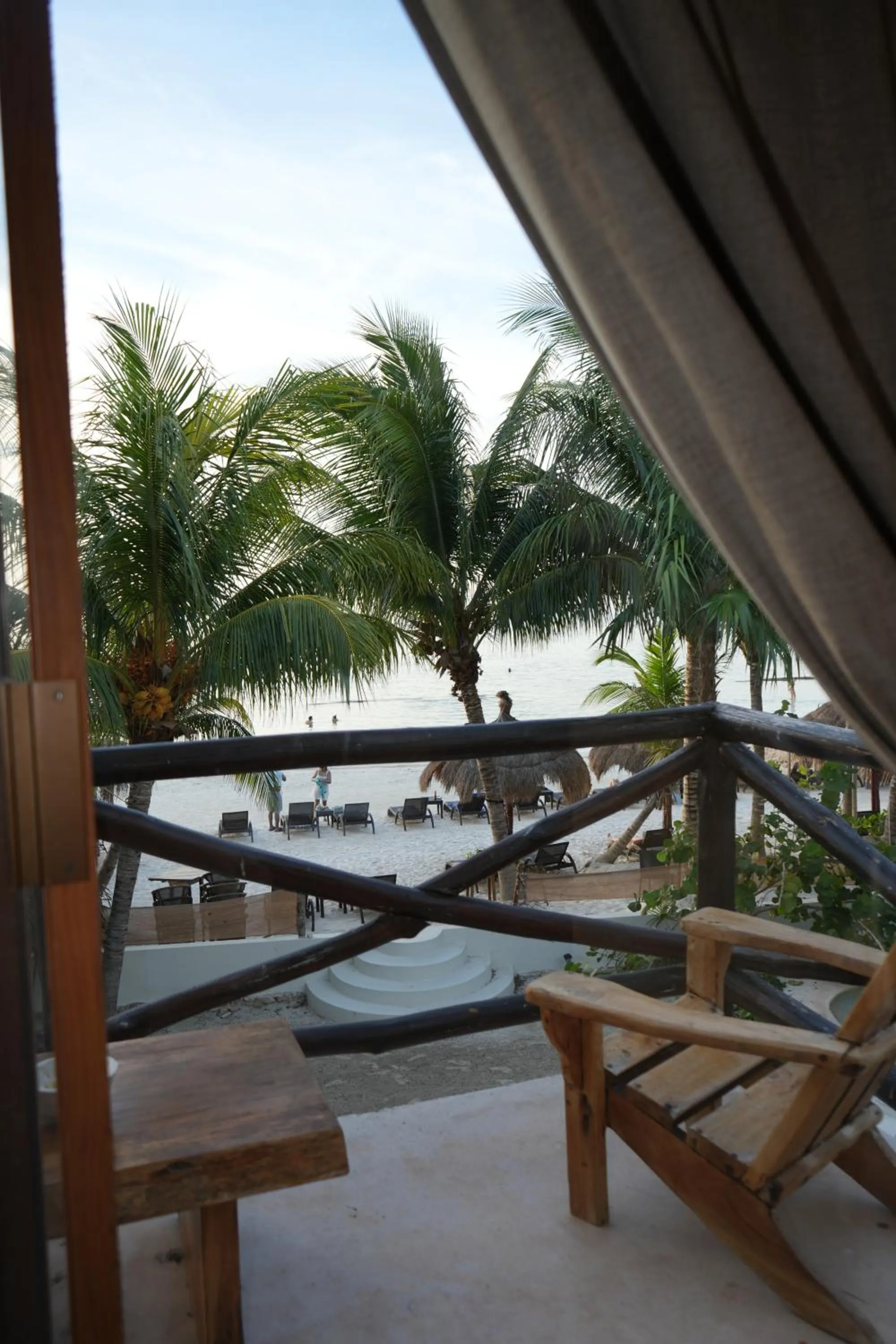 Balcony/Terrace in Hotel Boutique La Puerta Azul Beachfront - Adults Only