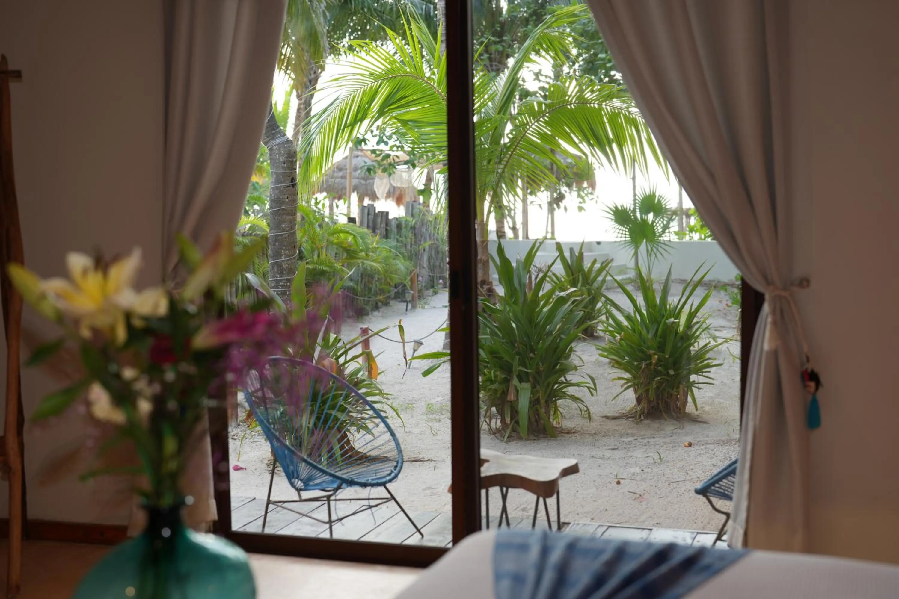 Balcony/Terrace in Hotel Boutique La Puerta Azul Beachfront - Adults Only