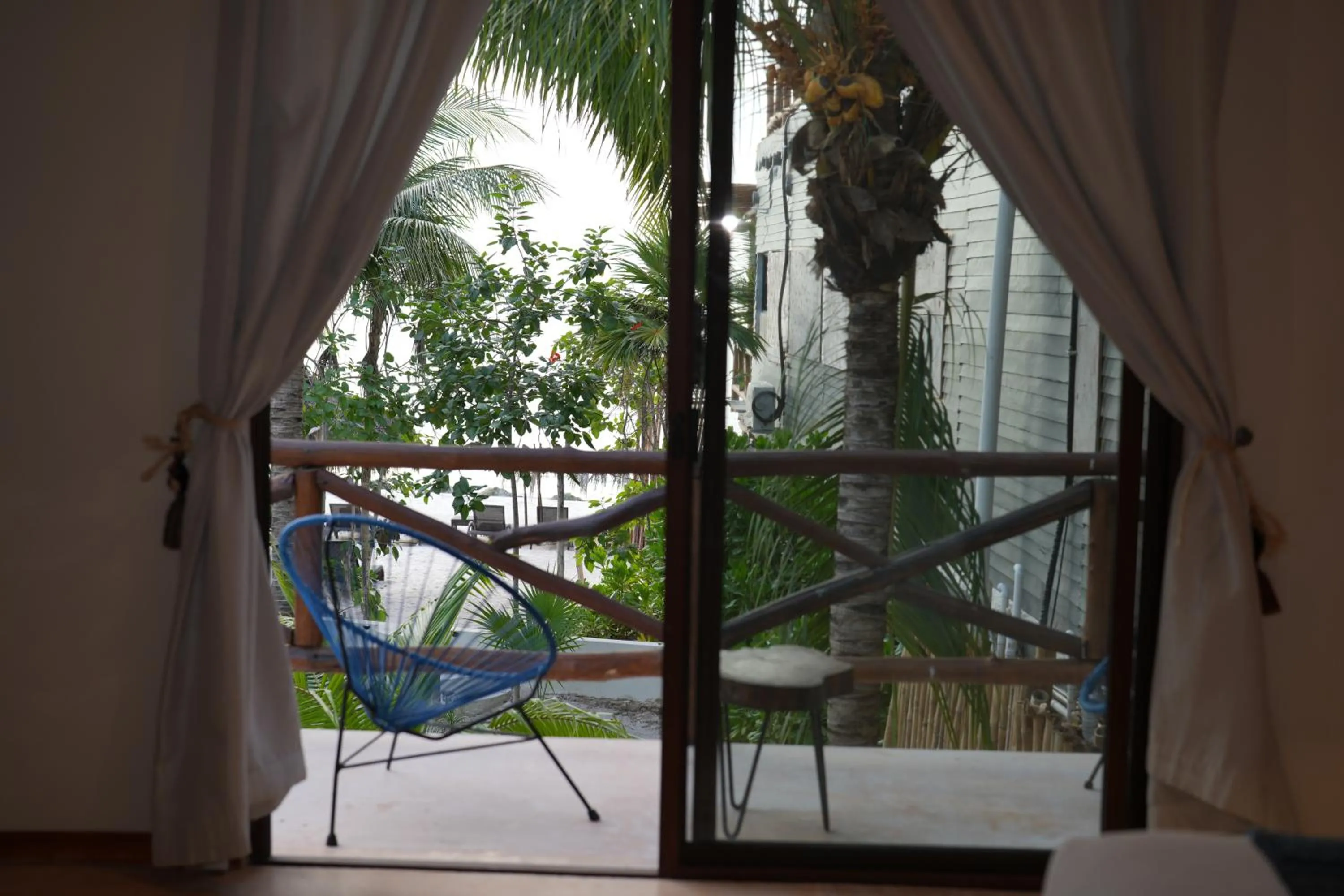 Balcony/Terrace in Hotel Boutique La Puerta Azul Beachfront - Adults Only