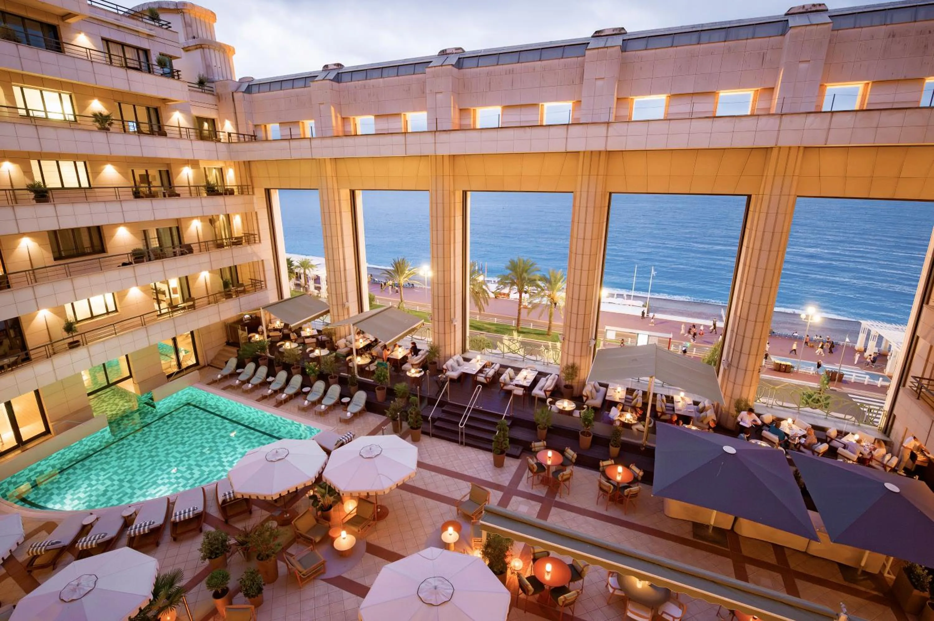 Pool view in Hyatt Regency Nice Palais de la Méditerranée