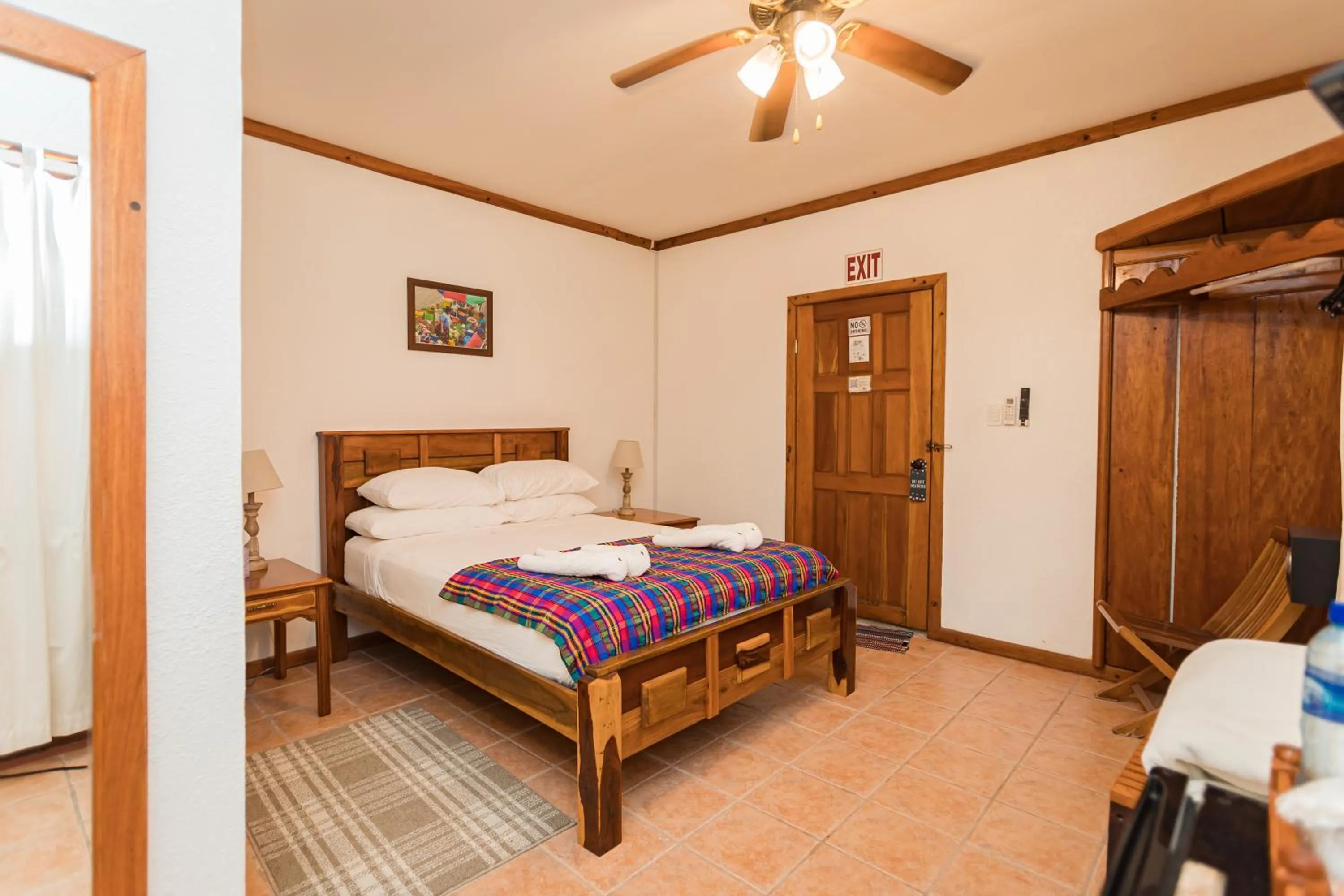 Bed in Falling Leaves Lodge