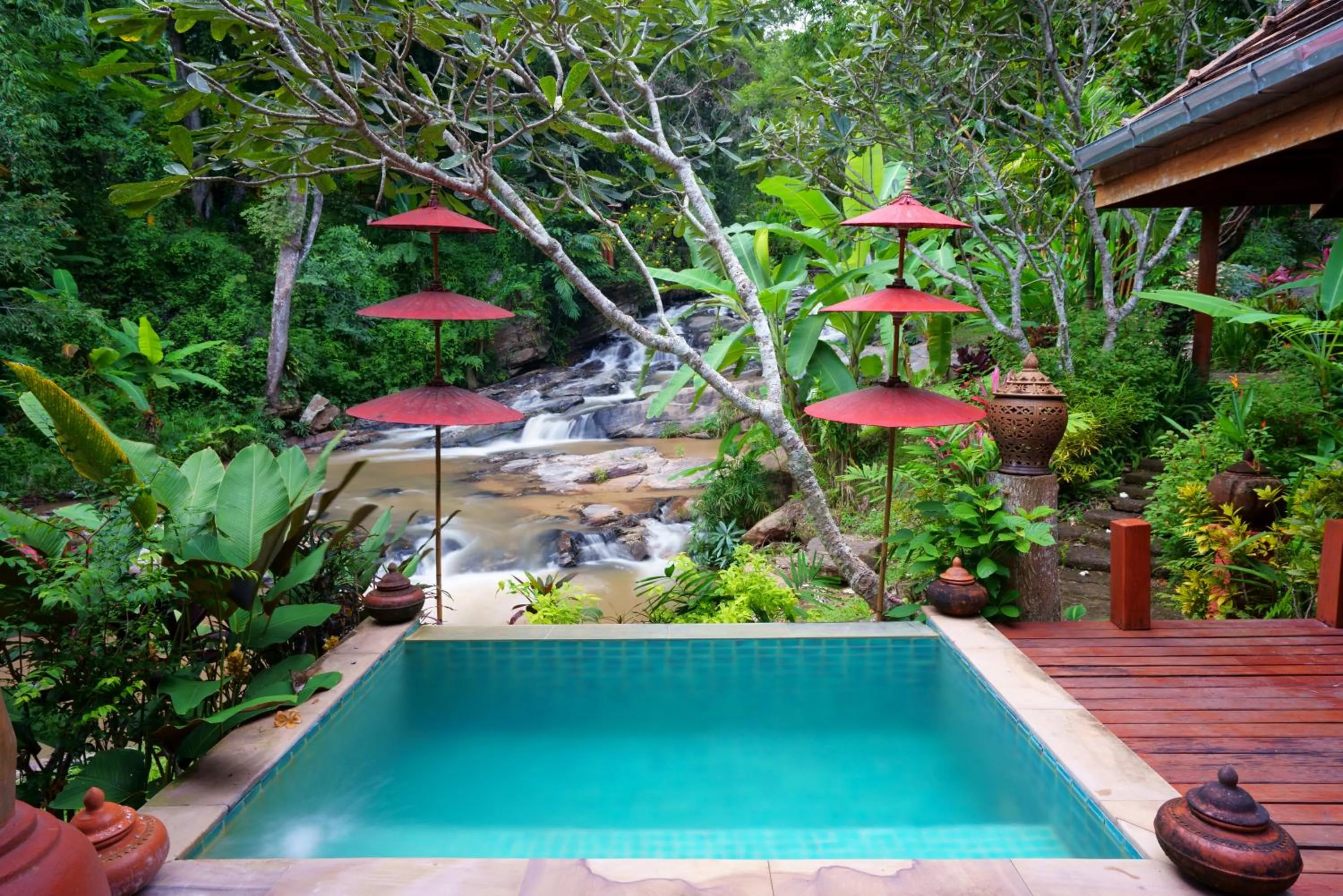 Patio in Sukantara Cascade Resort and Spa
