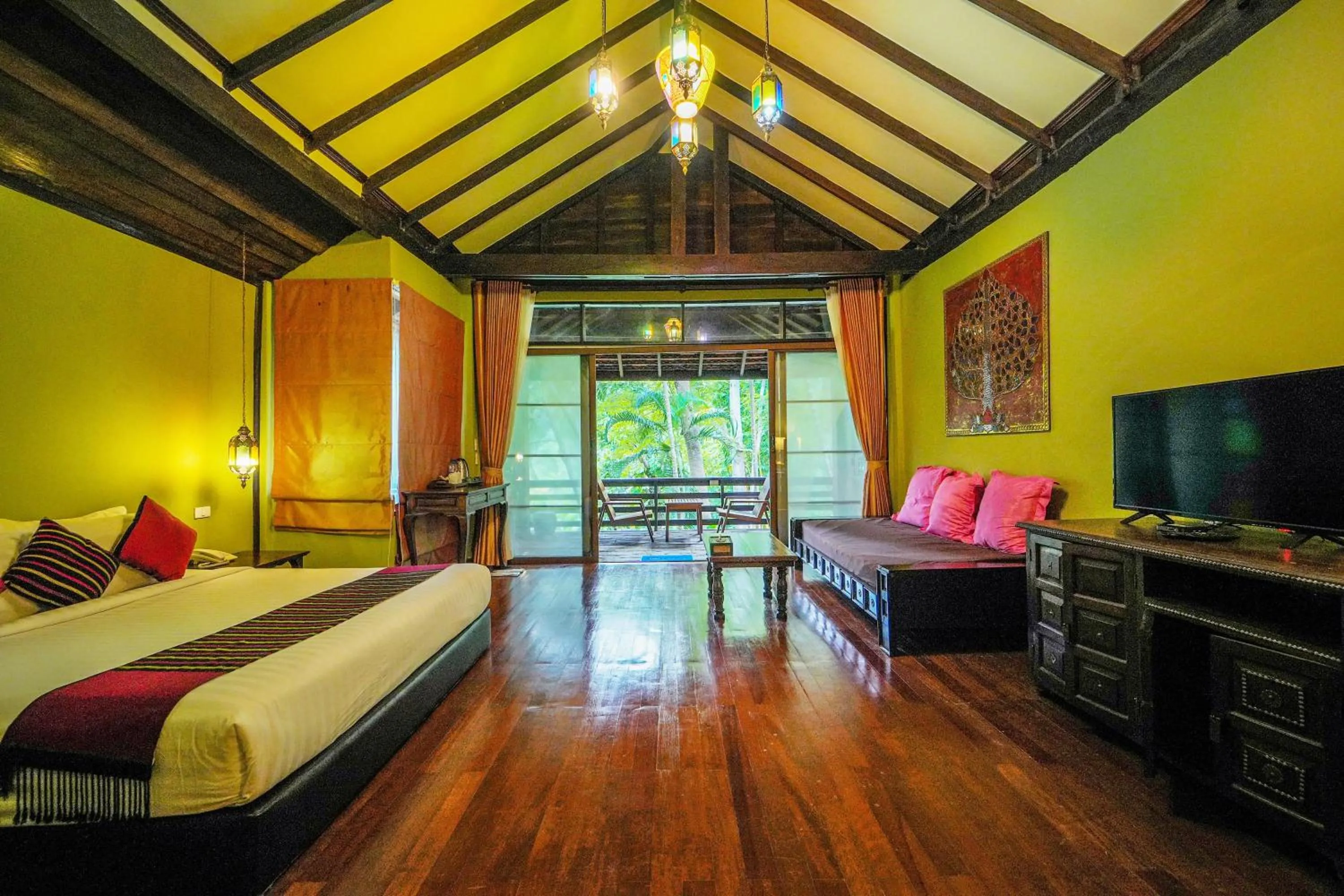 Bed in Sukantara Cascade Resort and Spa