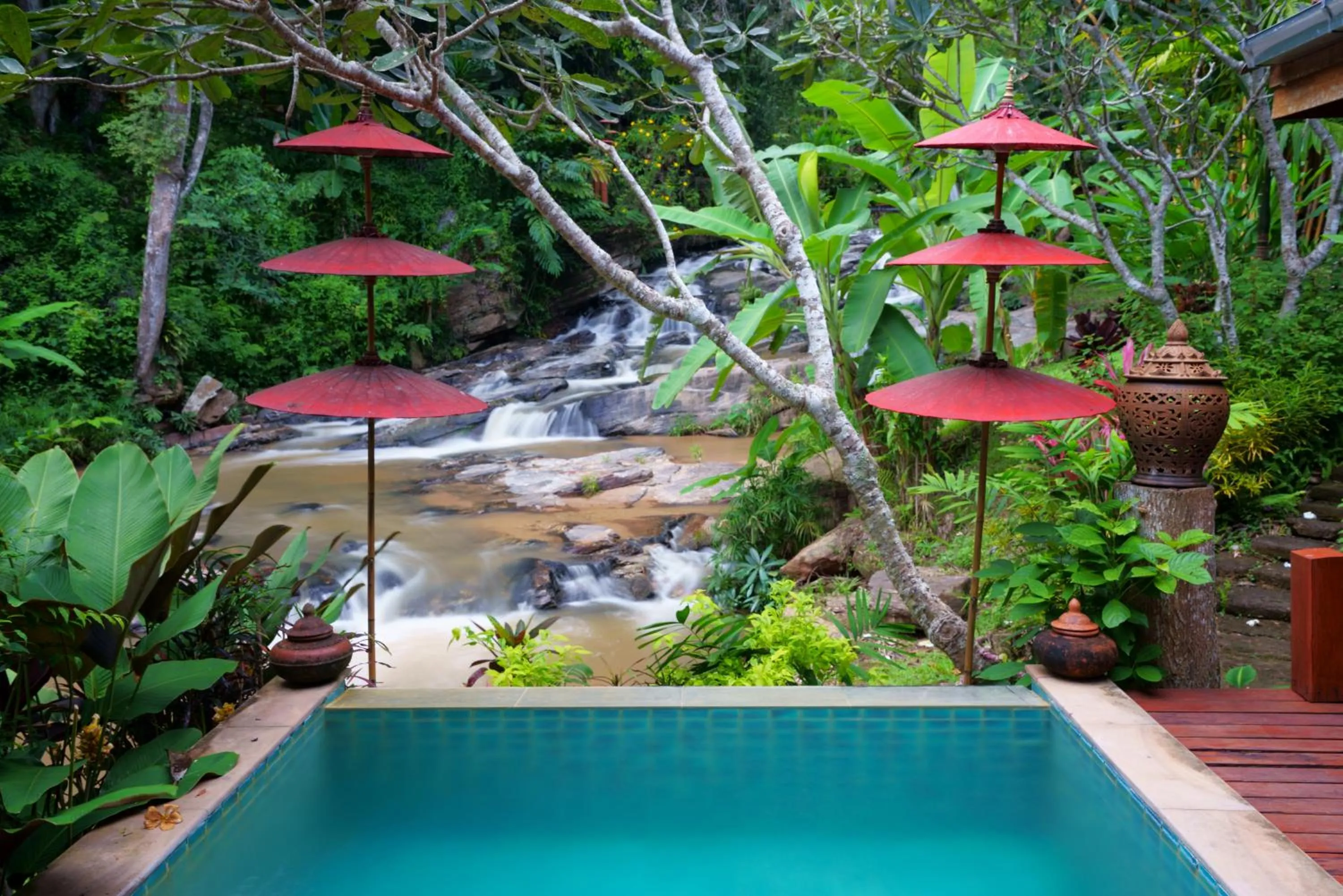 Patio in Sukantara Cascade Resort and Spa