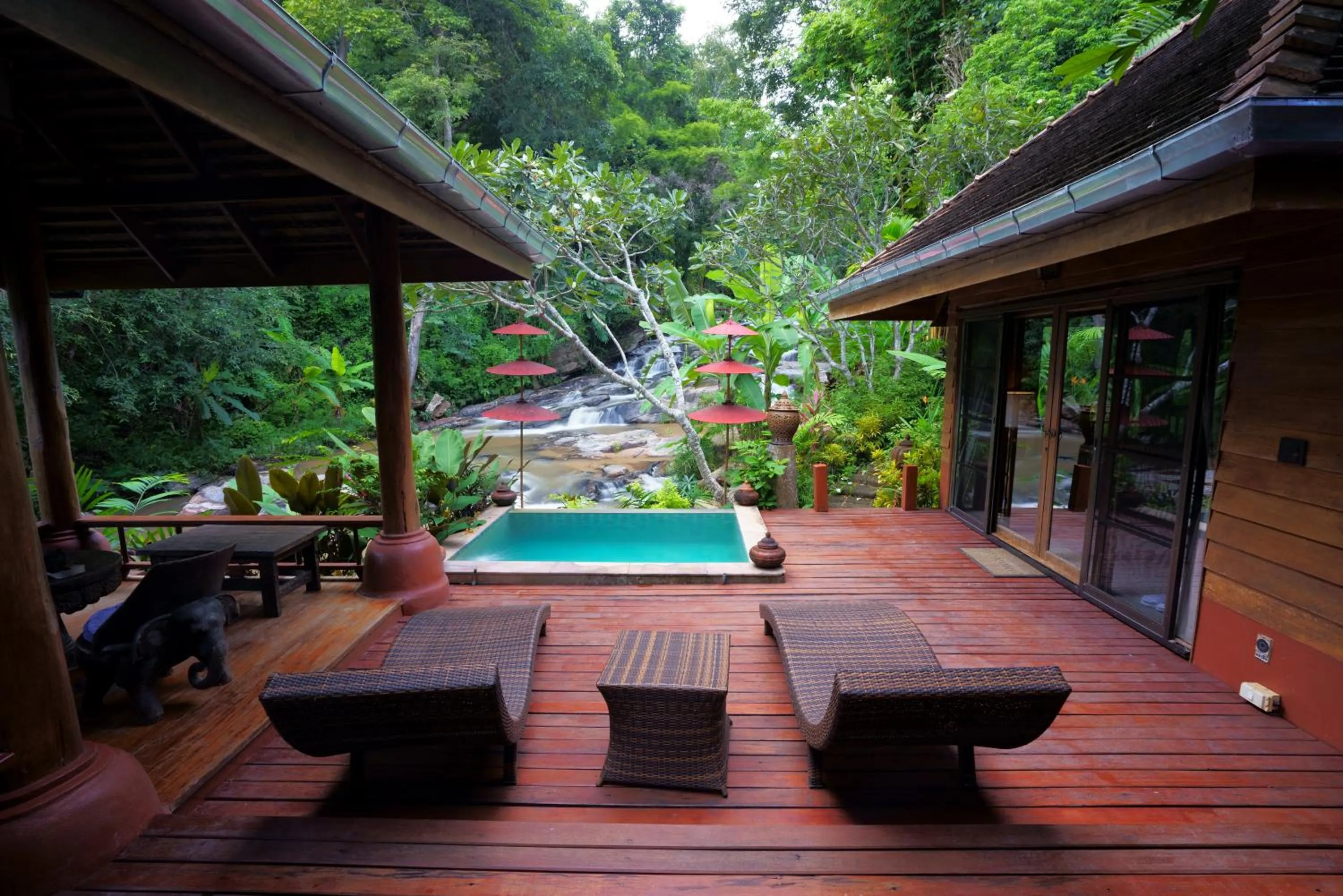 Patio in Sukantara Cascade Resort and Spa