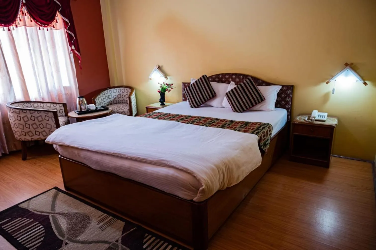 Bed in Kathmandu Prince Hotel