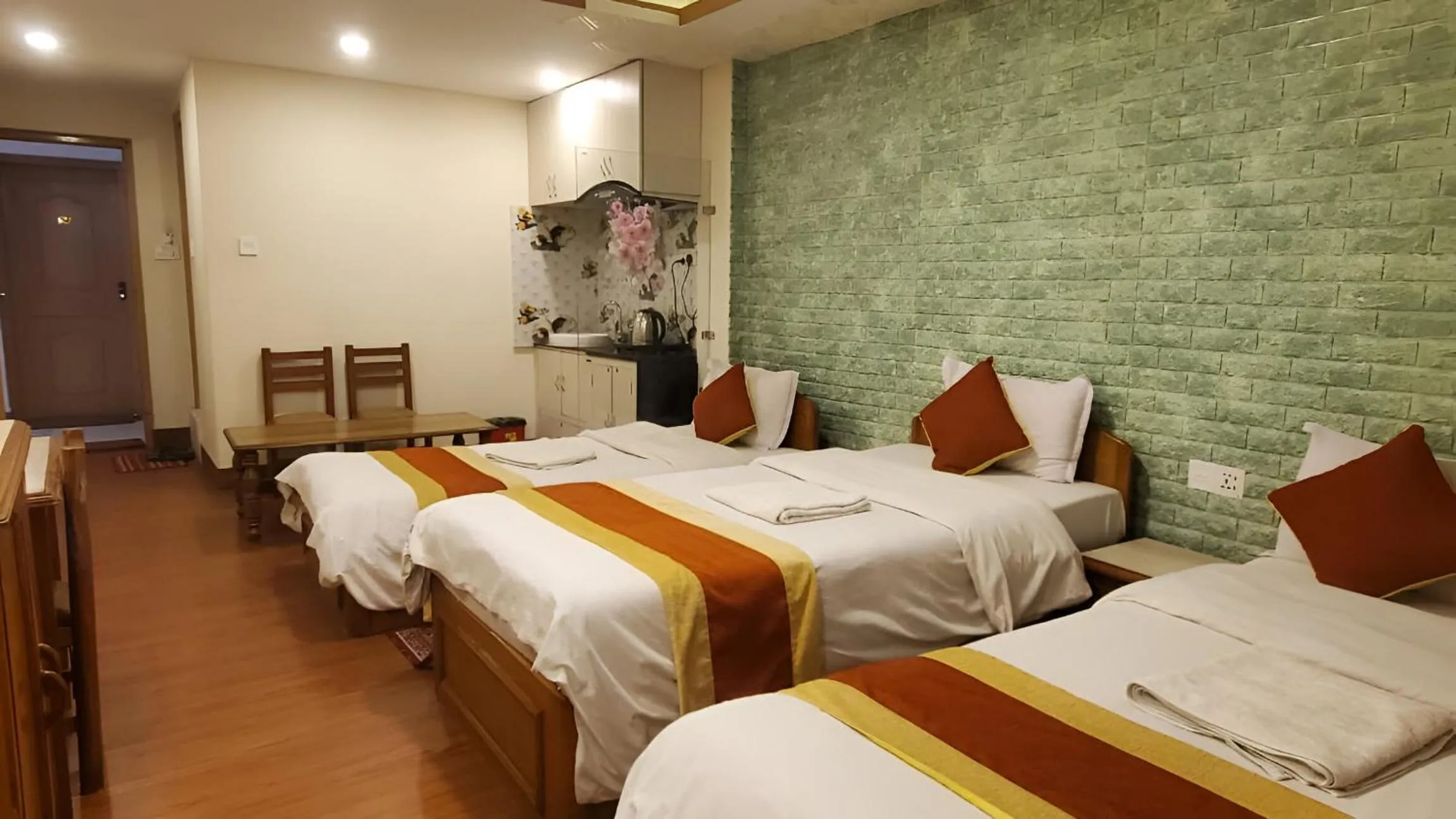 Photo of the whole room, Bed in Kathmandu Peace Guesthouse