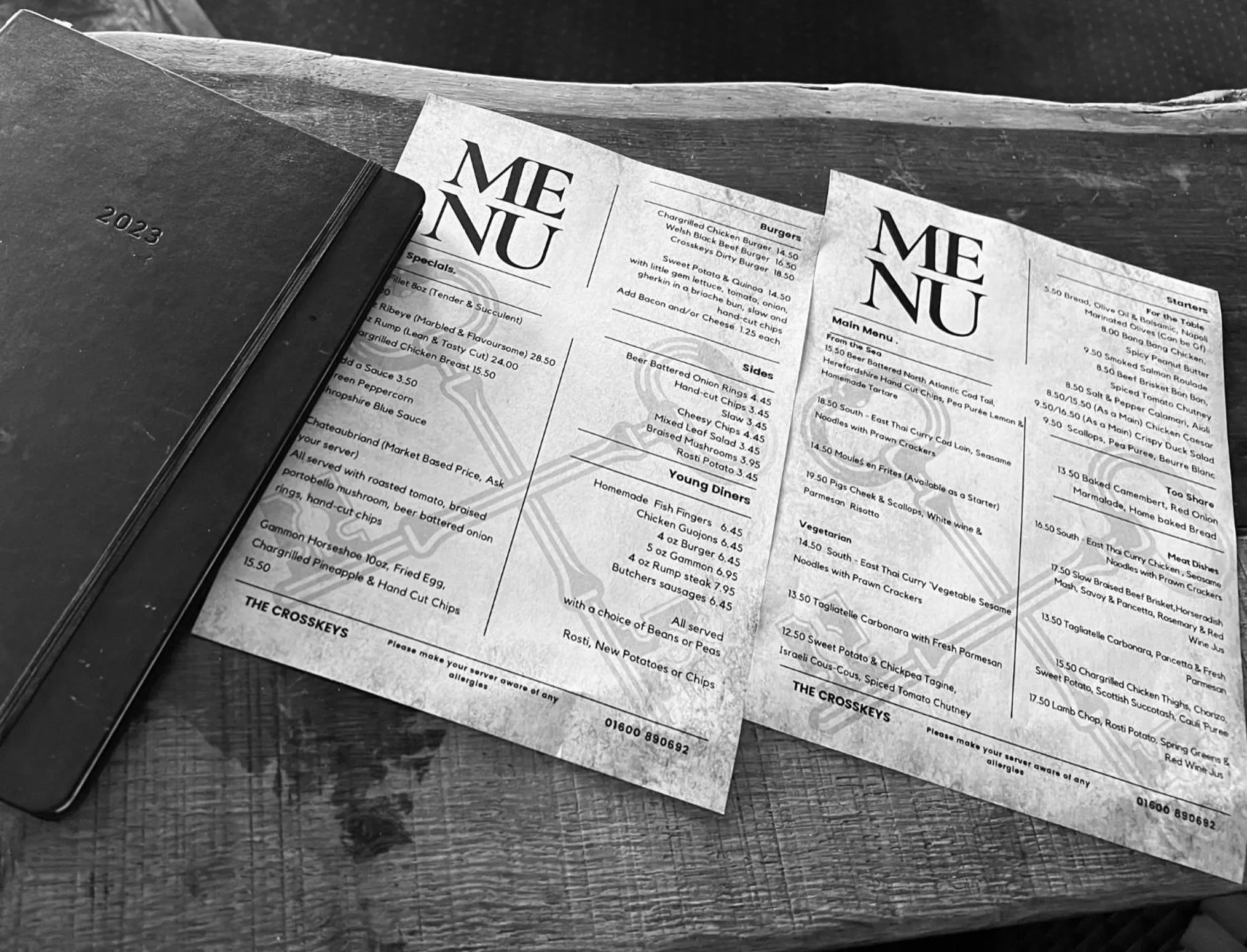 Text overlay in Crosskeys Inn Guest Rooms in Wye Valley