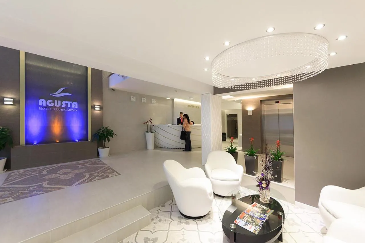 Lobby or reception in Agusta Hotel, Garden & SPA