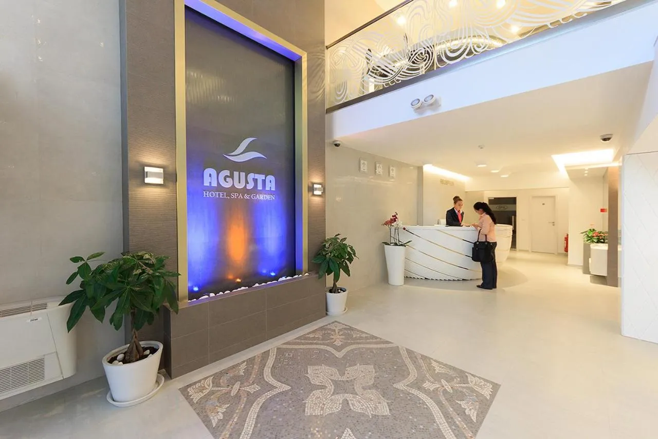 Lobby or reception in Agusta Hotel, Garden & SPA
