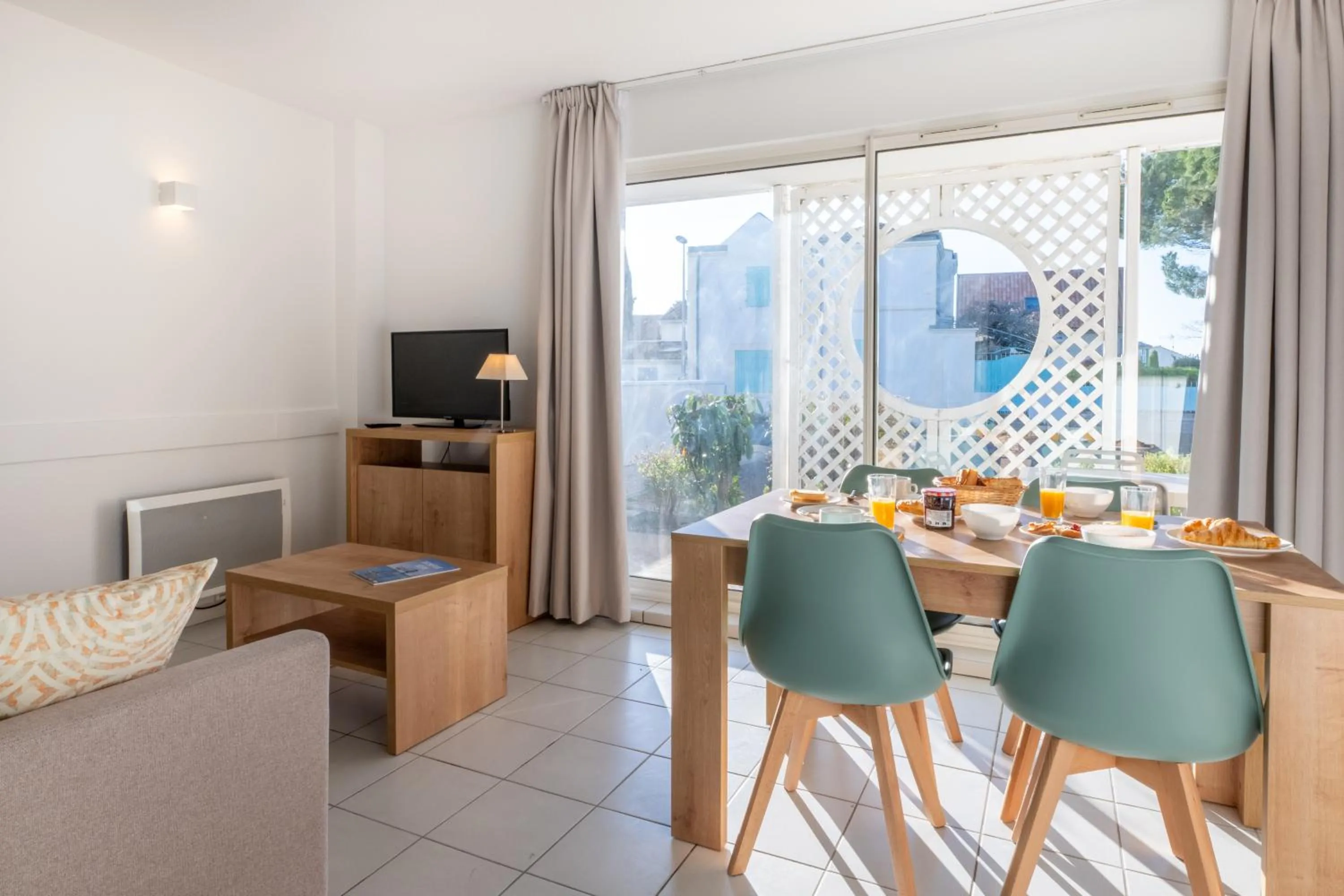 Living room in Résidence Odalys Les Terrasses de Fort Boyard