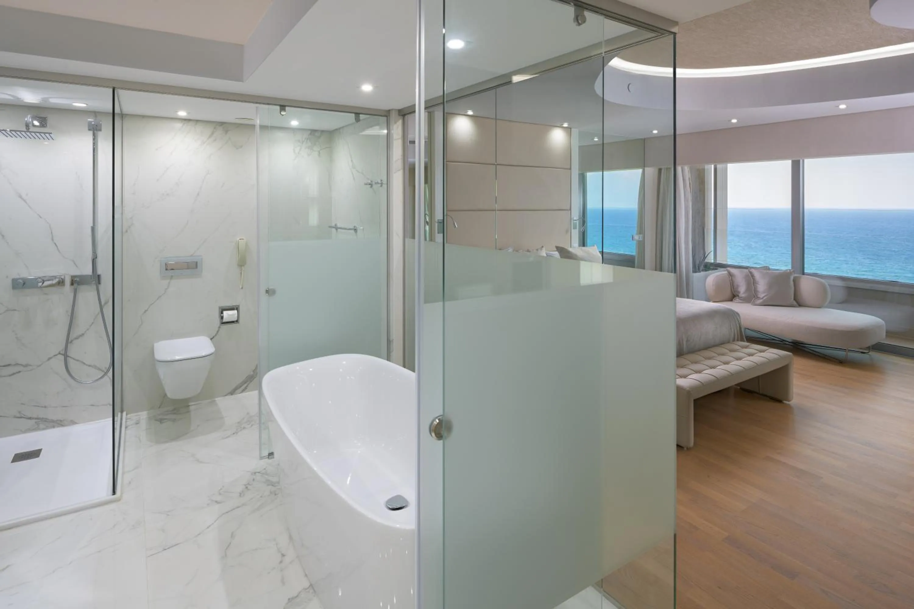 Bathroom in ABAV2 Suites by Rodos Palace