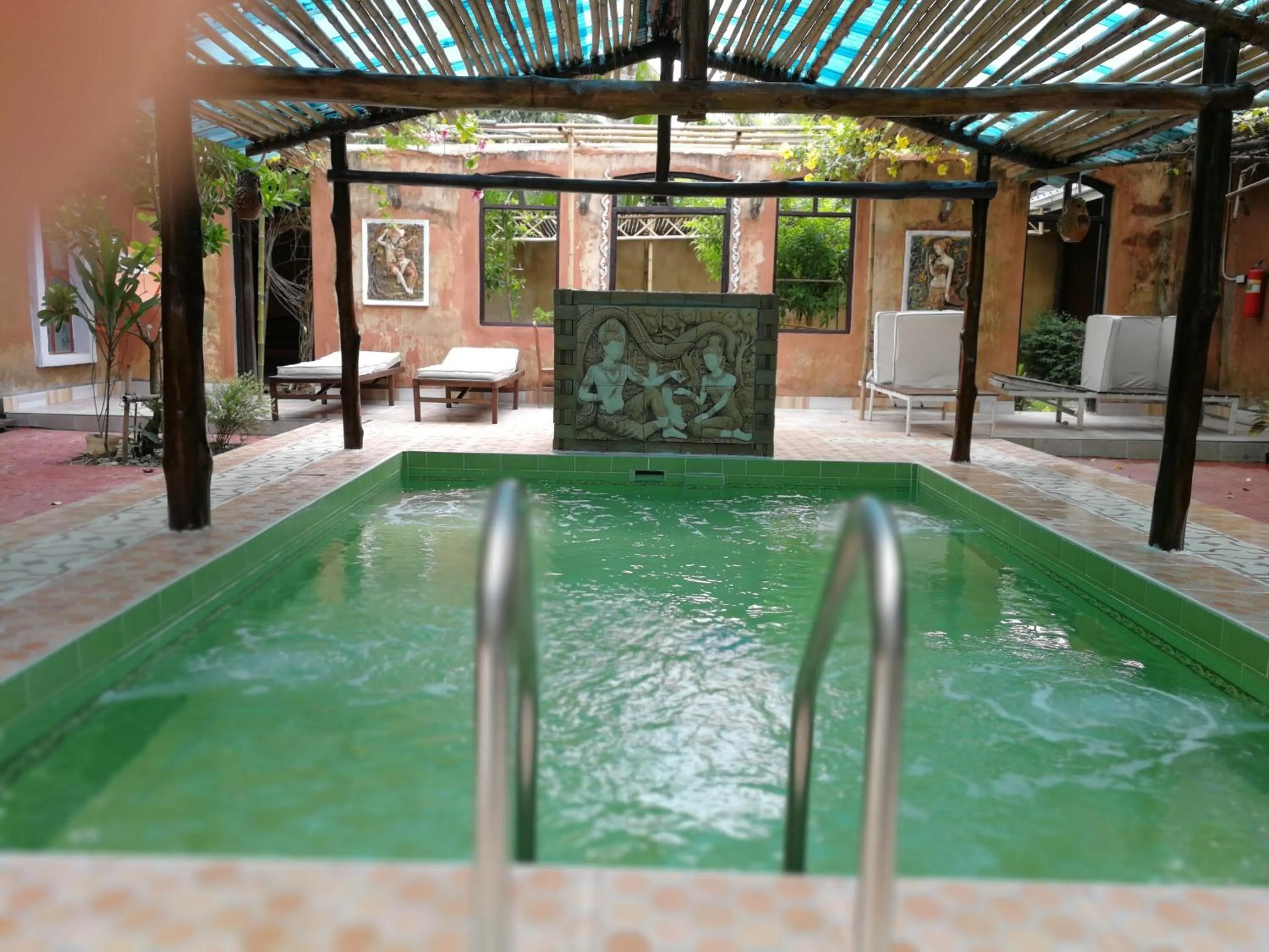 Pool view in Sala Done Khone Hotel