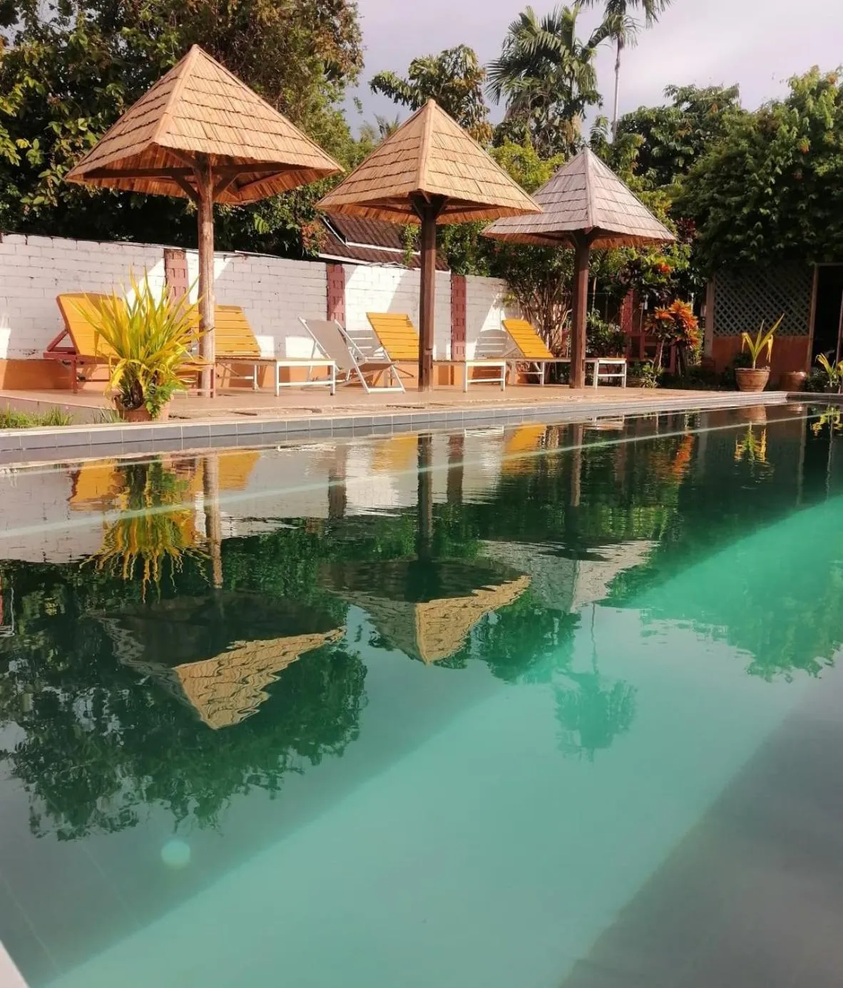 Pool view in Sala Done Khone Hotel