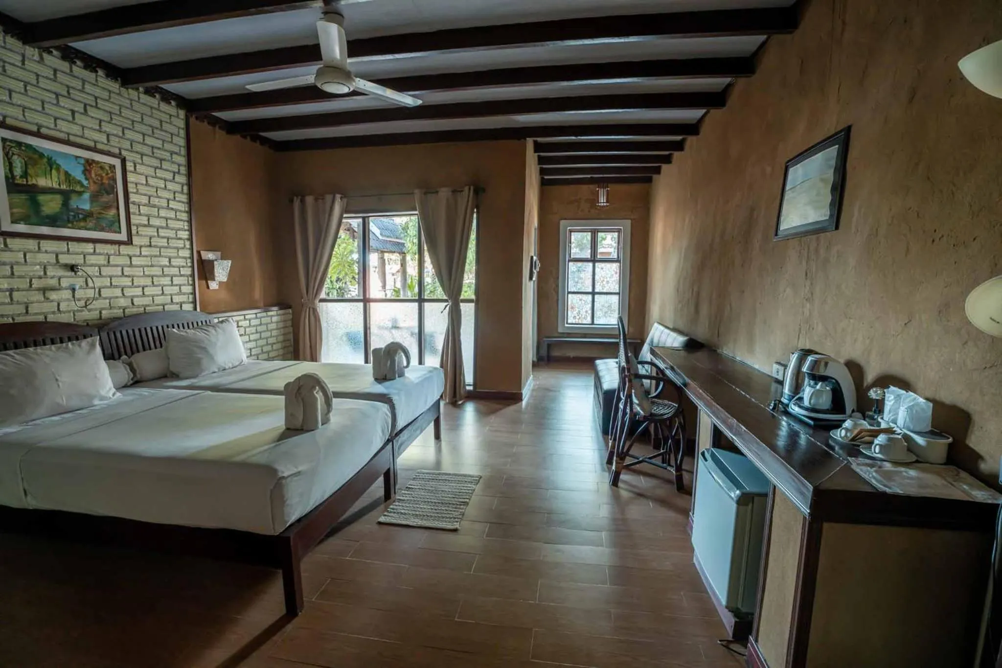 Bed in Sala Done Khone Hotel