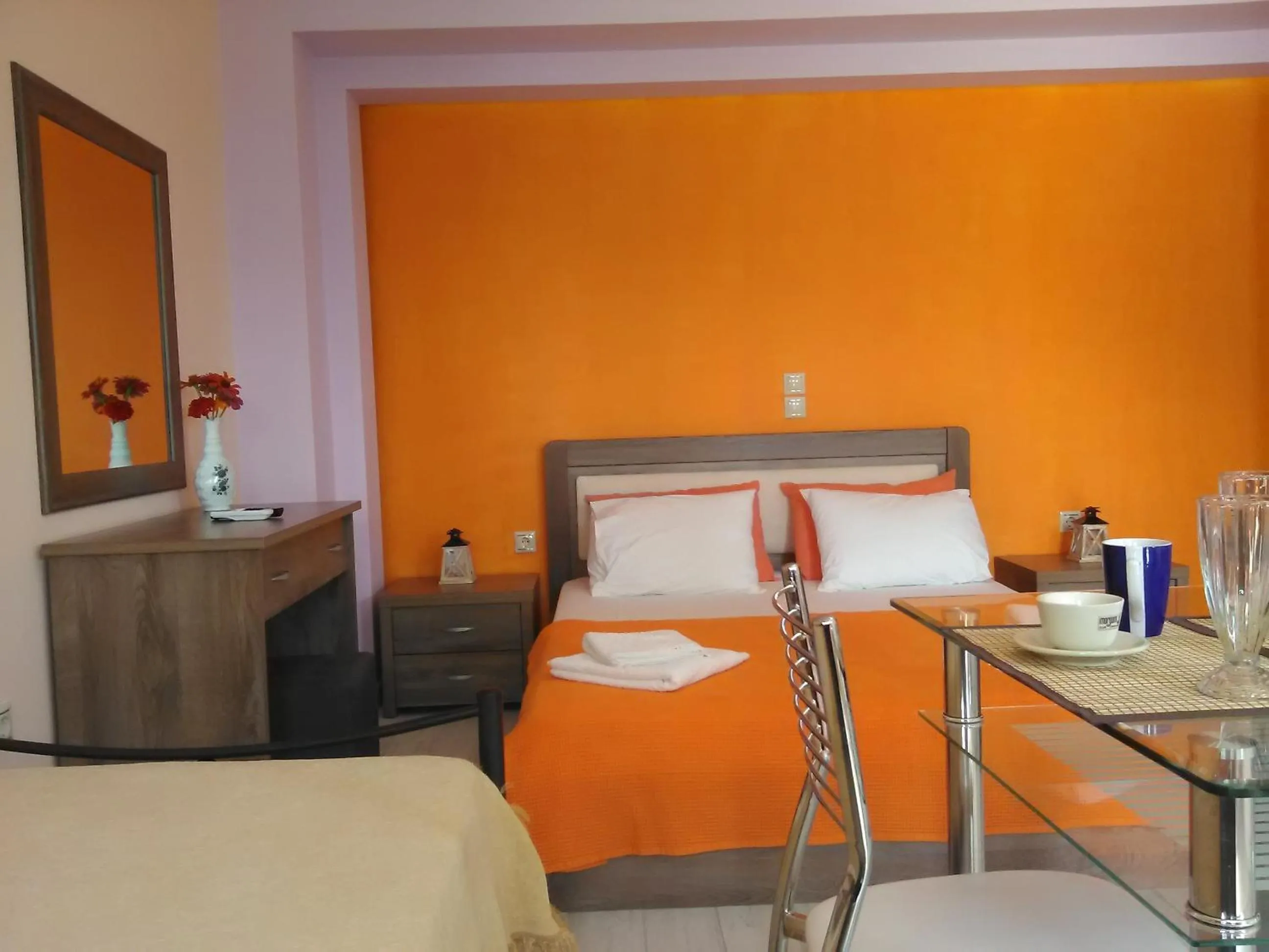 Bedroom, Bed in Mikros Gialos Apartments