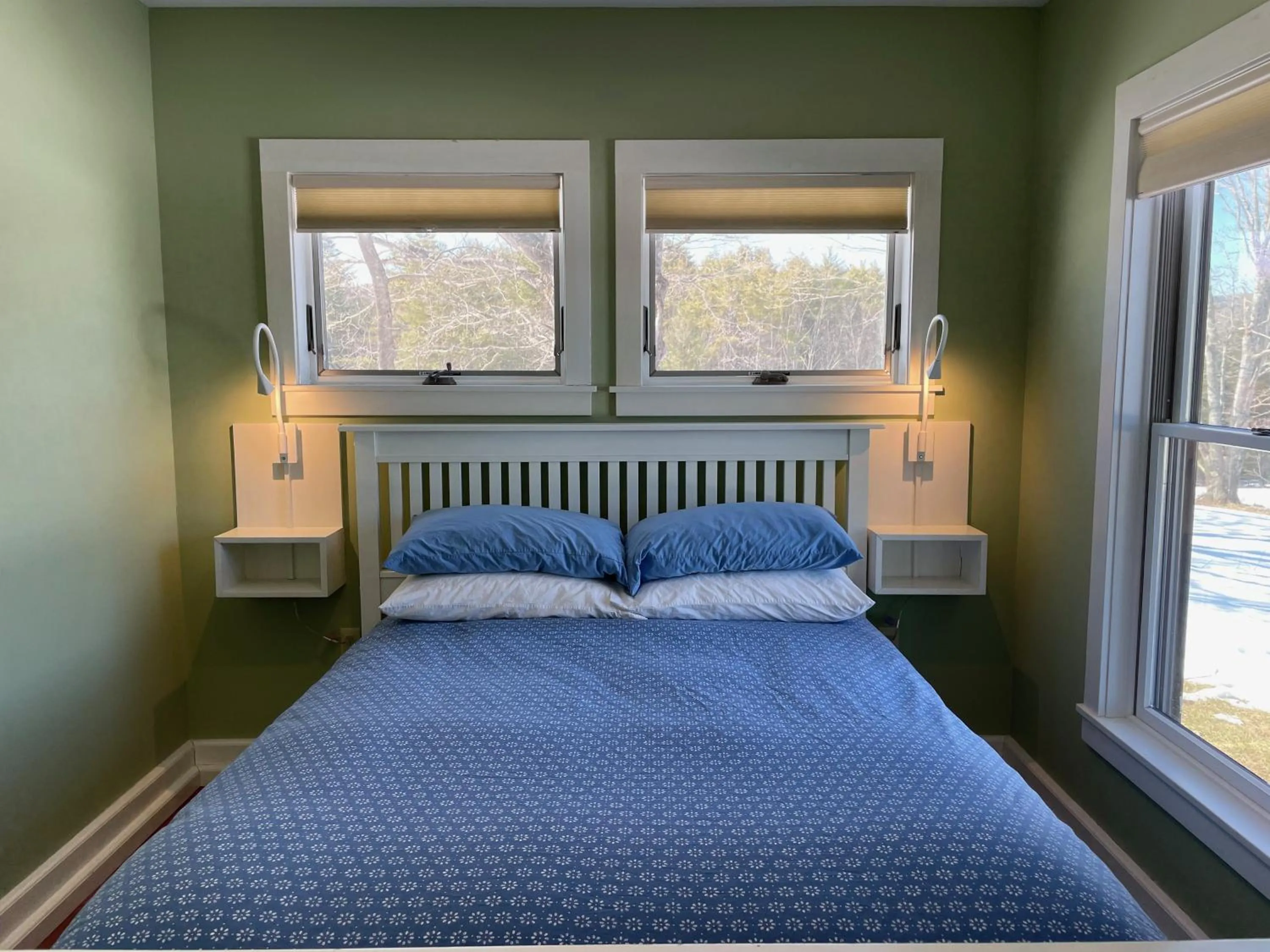 Bed in Fat Sheep Farm & Cabins