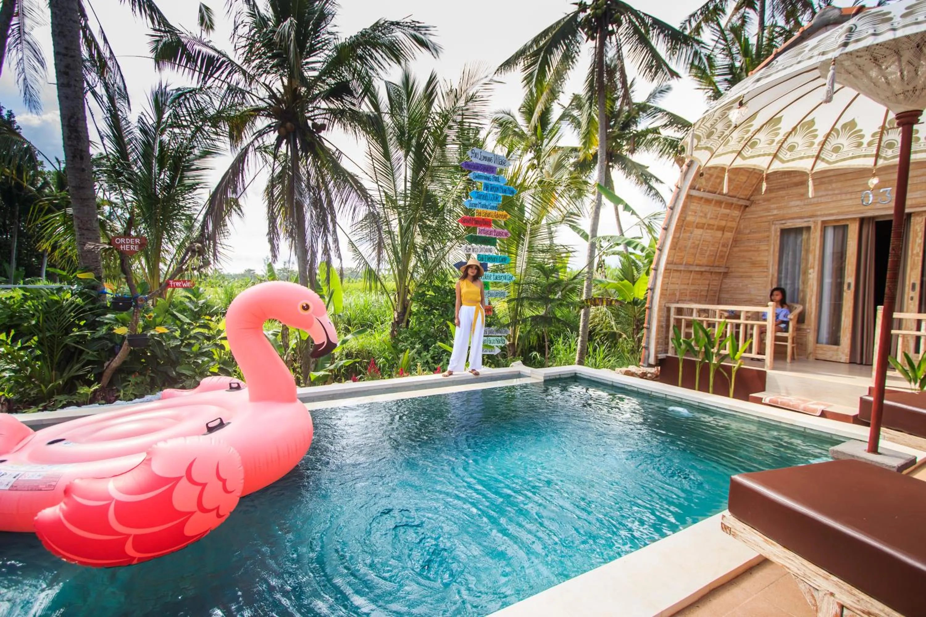Swimming pool in Puri Lumbung Village