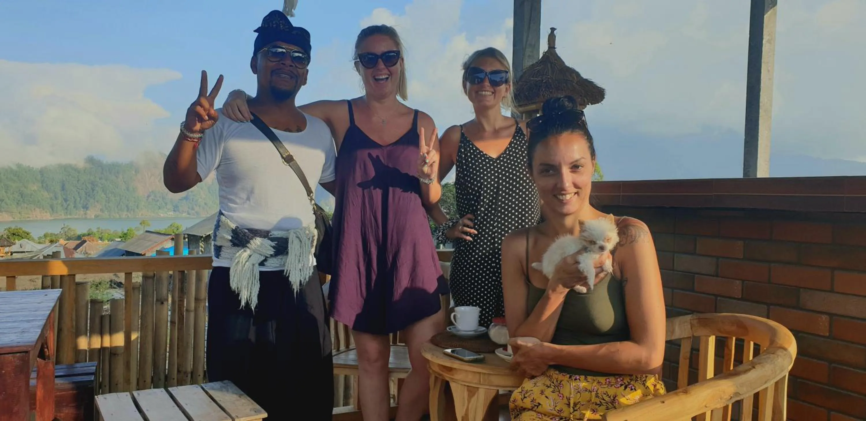 People in Volcano Lake View