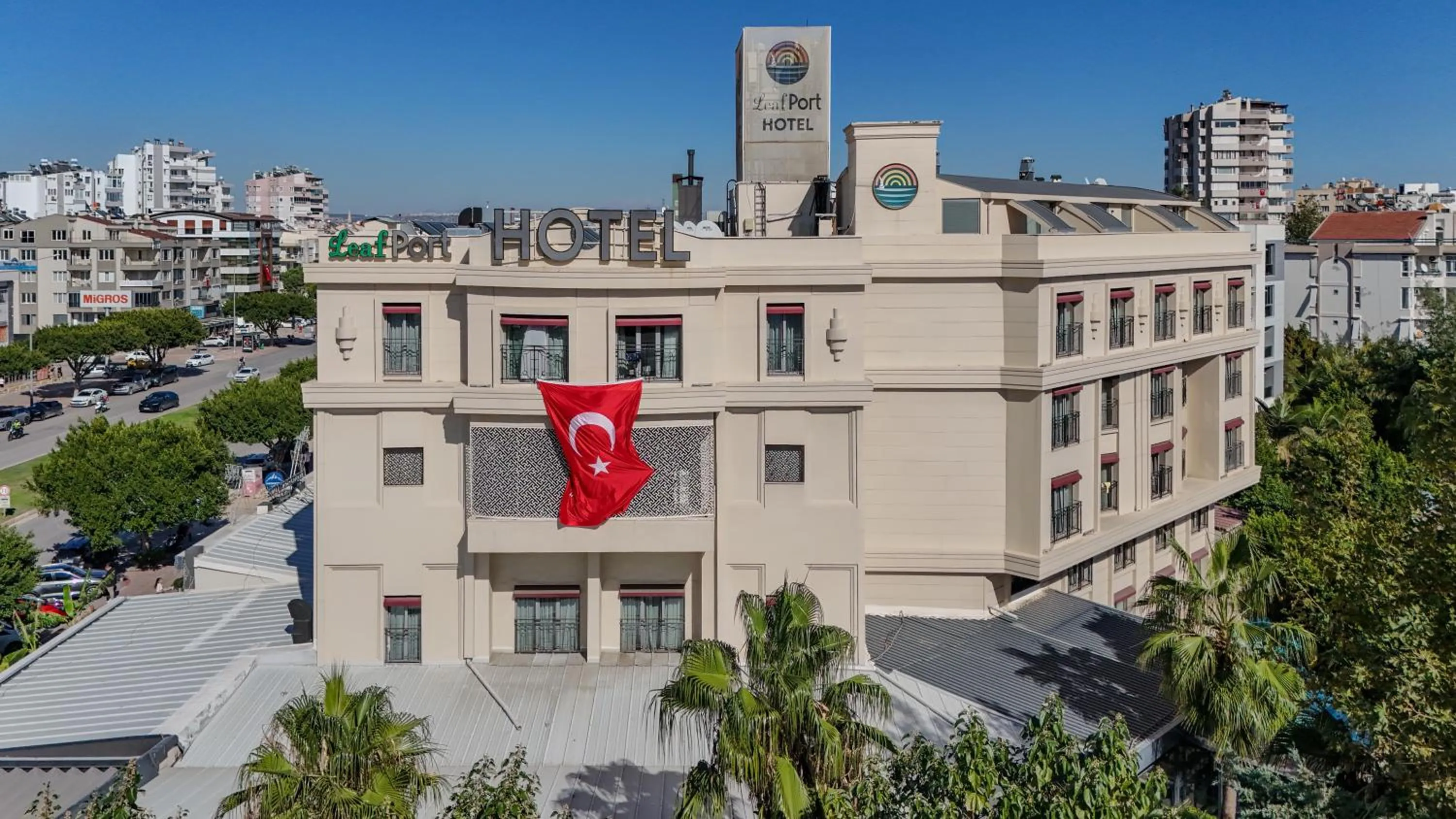 Property building in Leaf Port Hotel