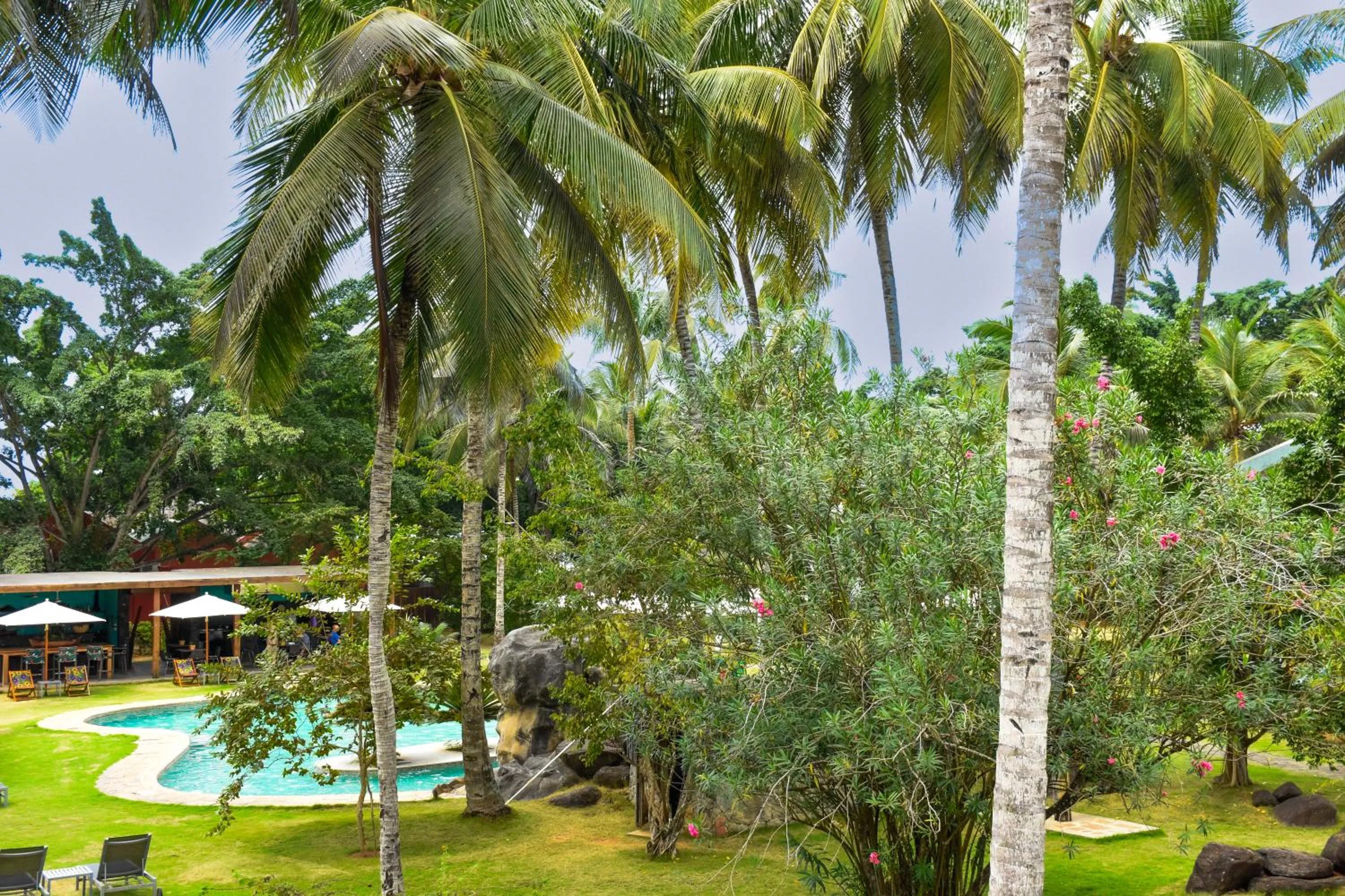 Pool view in Omali São Tomé
