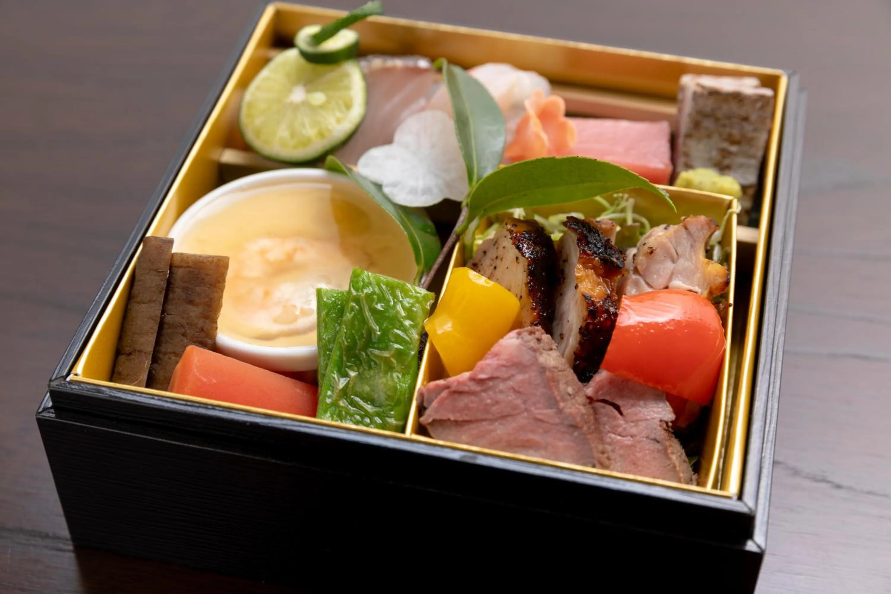 Food close-up in Yufuin Gettouan