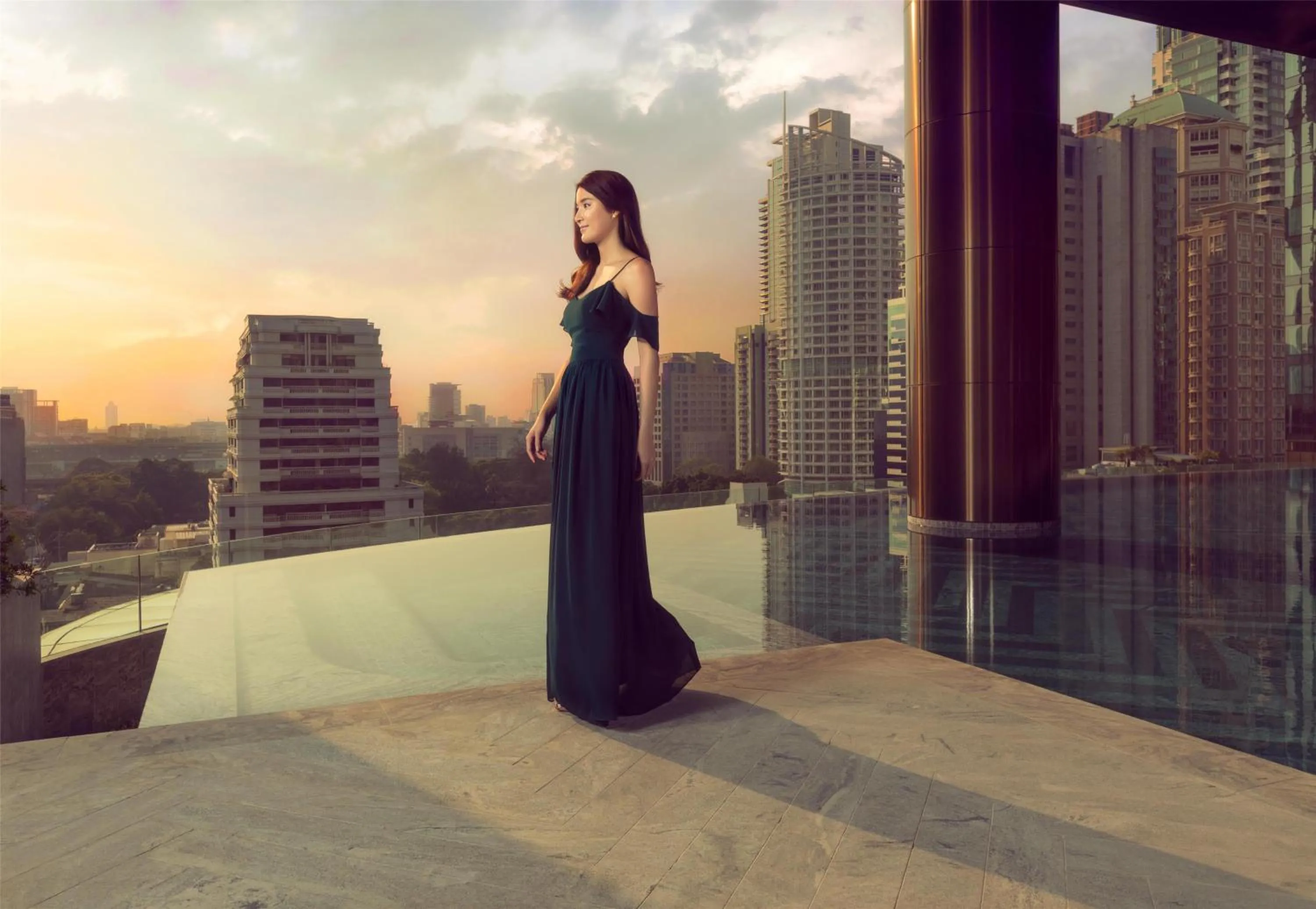 Pool view in Sindhorn Kempinski Hotel Bangkok