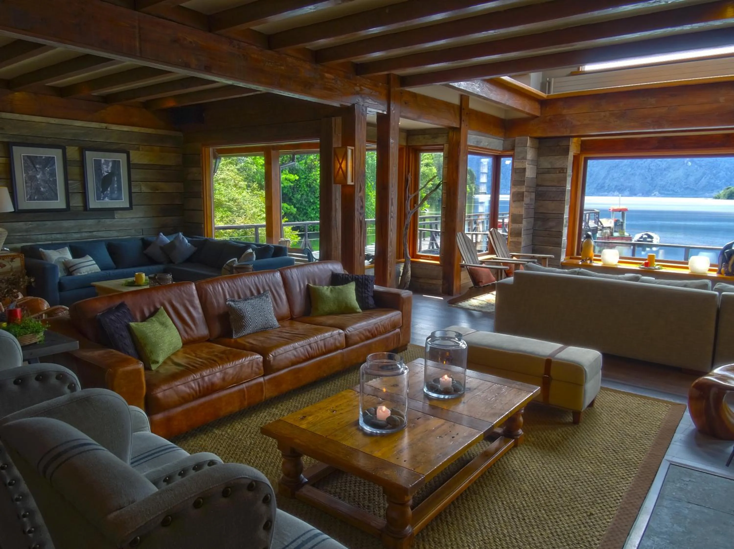 Living room in Puyuhuapi Lodge & Spa