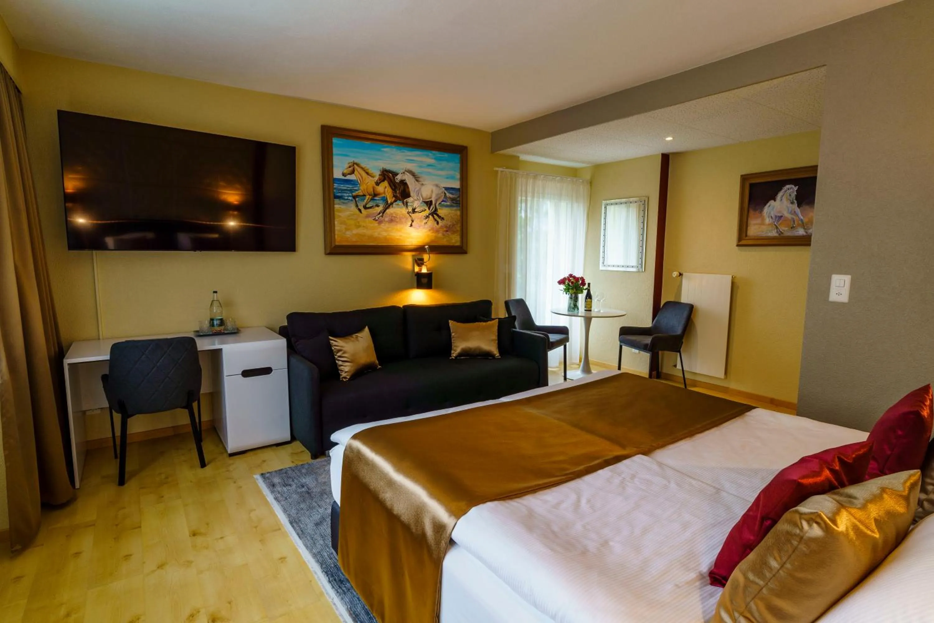 Bed in Seeblick SMART Hotel Rössli