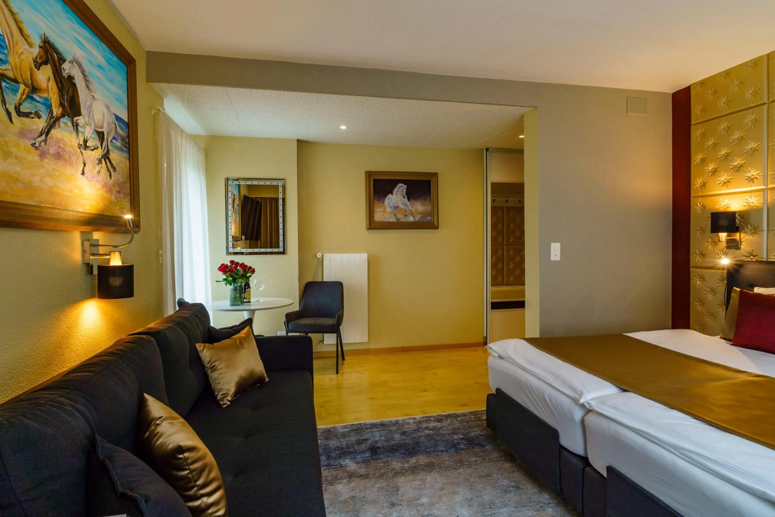 Bed in Seeblick SMART Hotel Rössli